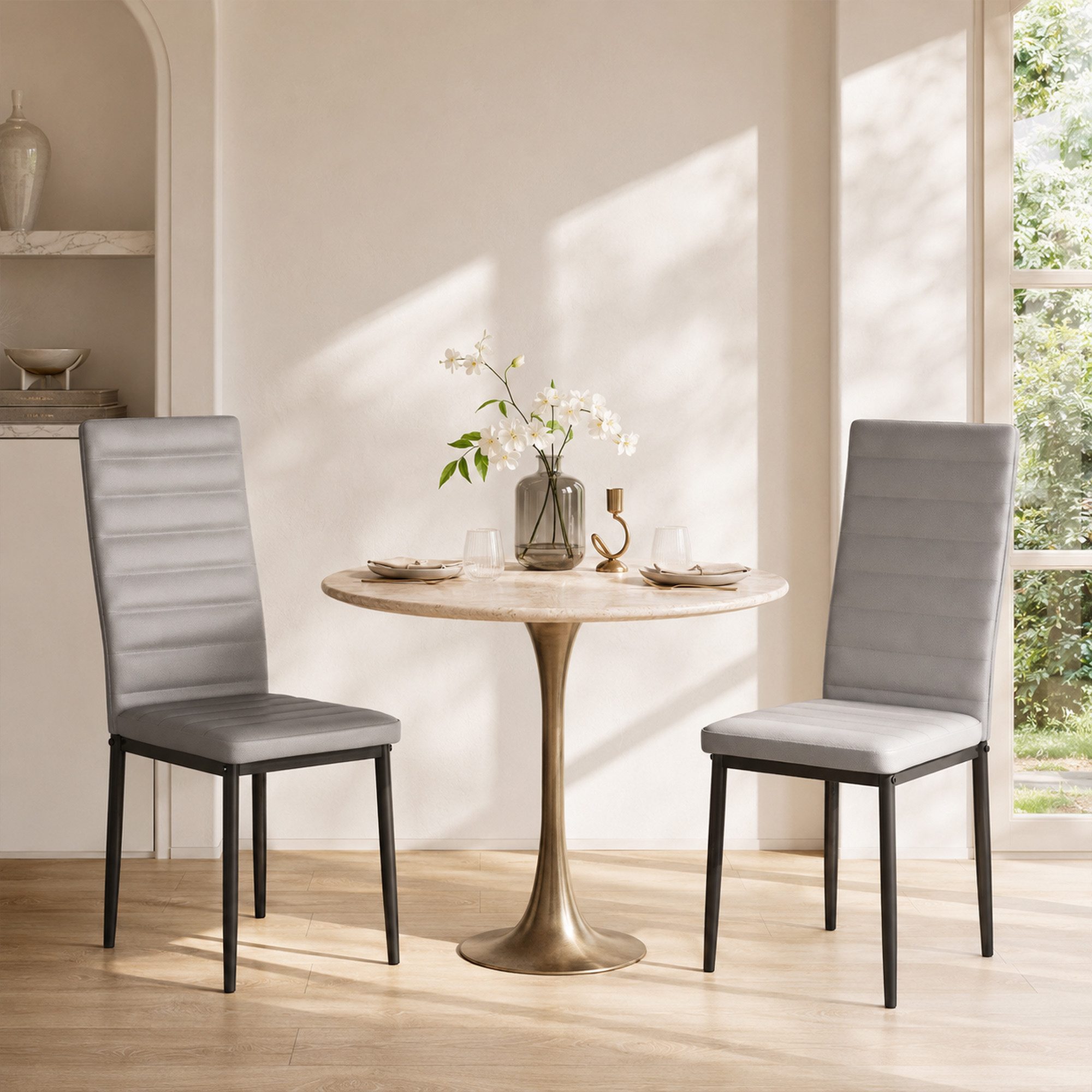 Blishom Esszimmerstuhl Esszimmerstühle 4er-Set, Küchenstuhl mit Gepolstert, 41x50x97 cm (4 St) – Bild 5 von 5