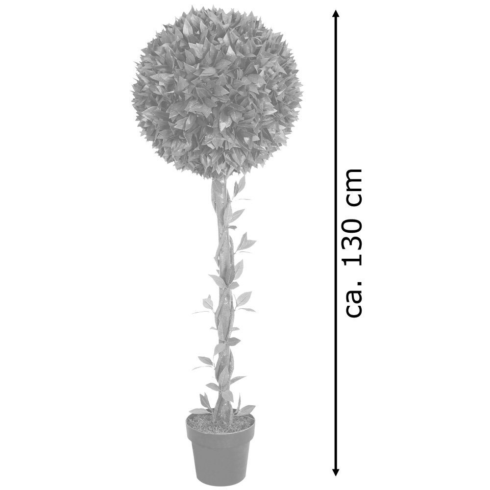 Decovego, Kunstpflanze Kirschlorbeerbaum Künstliche Decovego Pflanze 130cm Kunstbaum Kunstpflanze