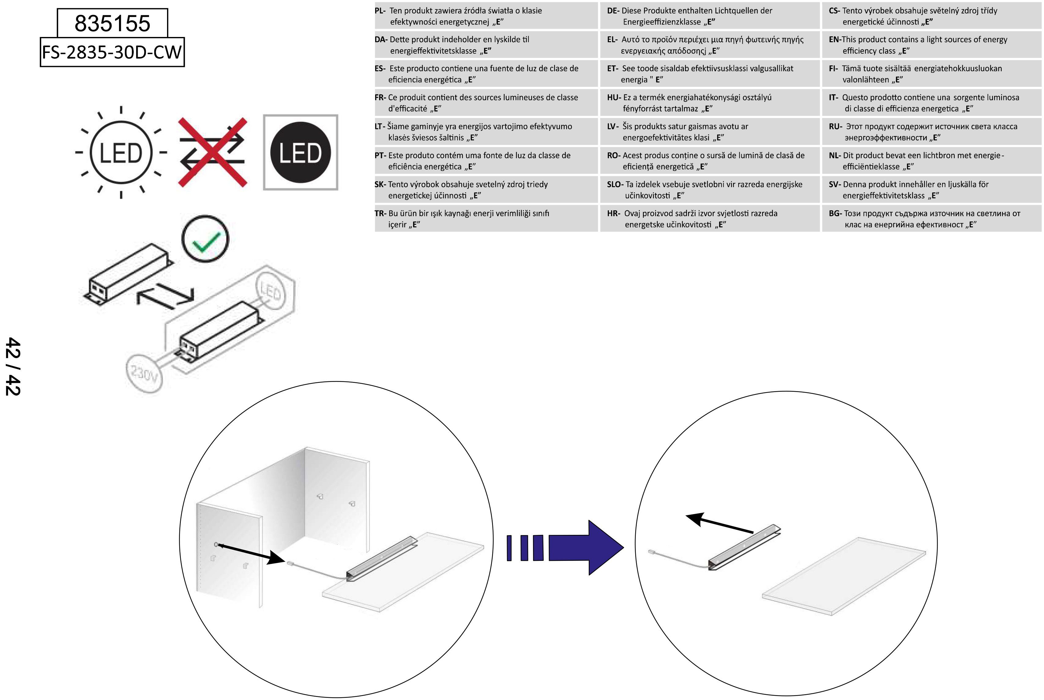 PREISBRECHER Wohnwand Goran, (4-St), 240 x 190 x 43 cm (B/H/T)