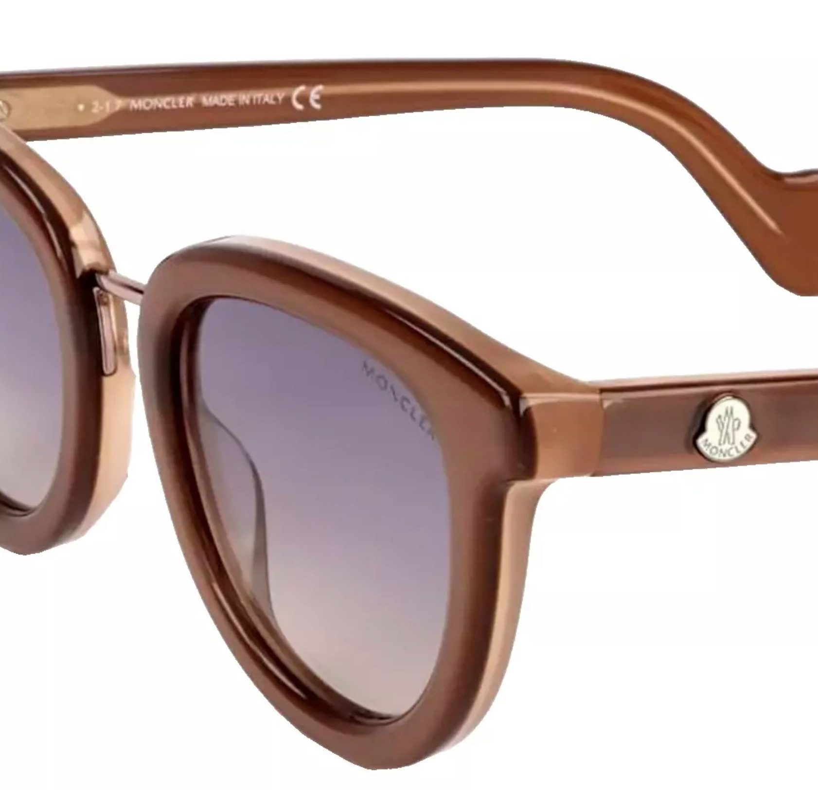 MONCLER Sonnenbrille Eyewear Acetate Round ML0044 Wird mit einem Moncler-Etui im ​​„Pufferjacke“-Design geliefert