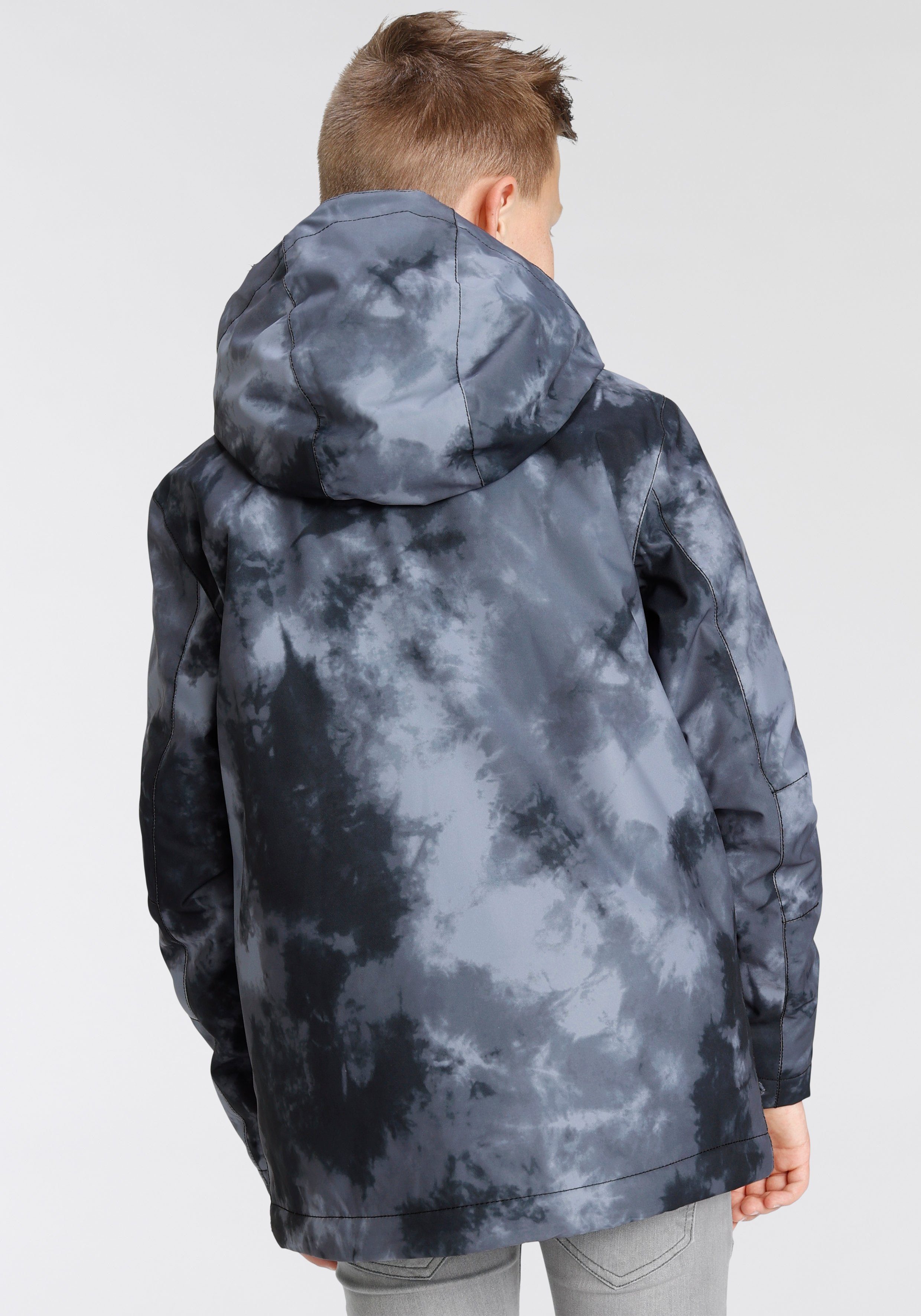 Quiksilver Outdoorjacke mit PRINTED JACKET, Ärmelabschluss verstellbarem Klettverschluss MISSION YOUTH