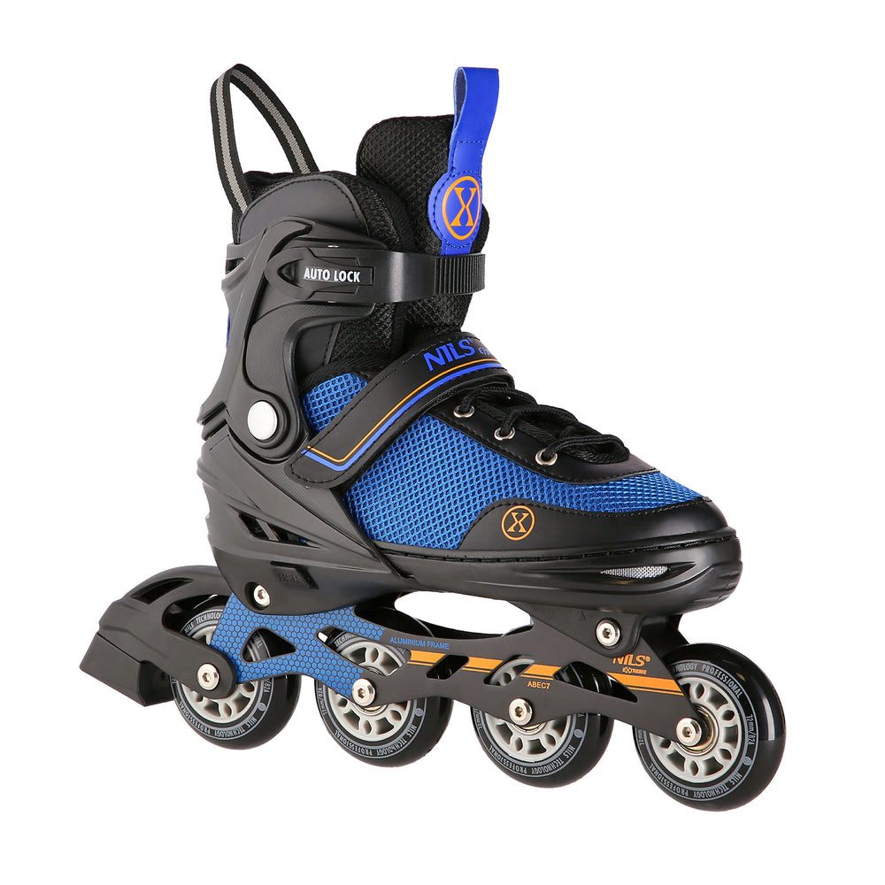 NILS EXTREME Inlineskates Inliner Rollschuhe Schlittschuhe, (Spar-Set, 2-St., 39-43), 2-in-1, größenverstellbar, ABEC 7, Alu-Schiene
