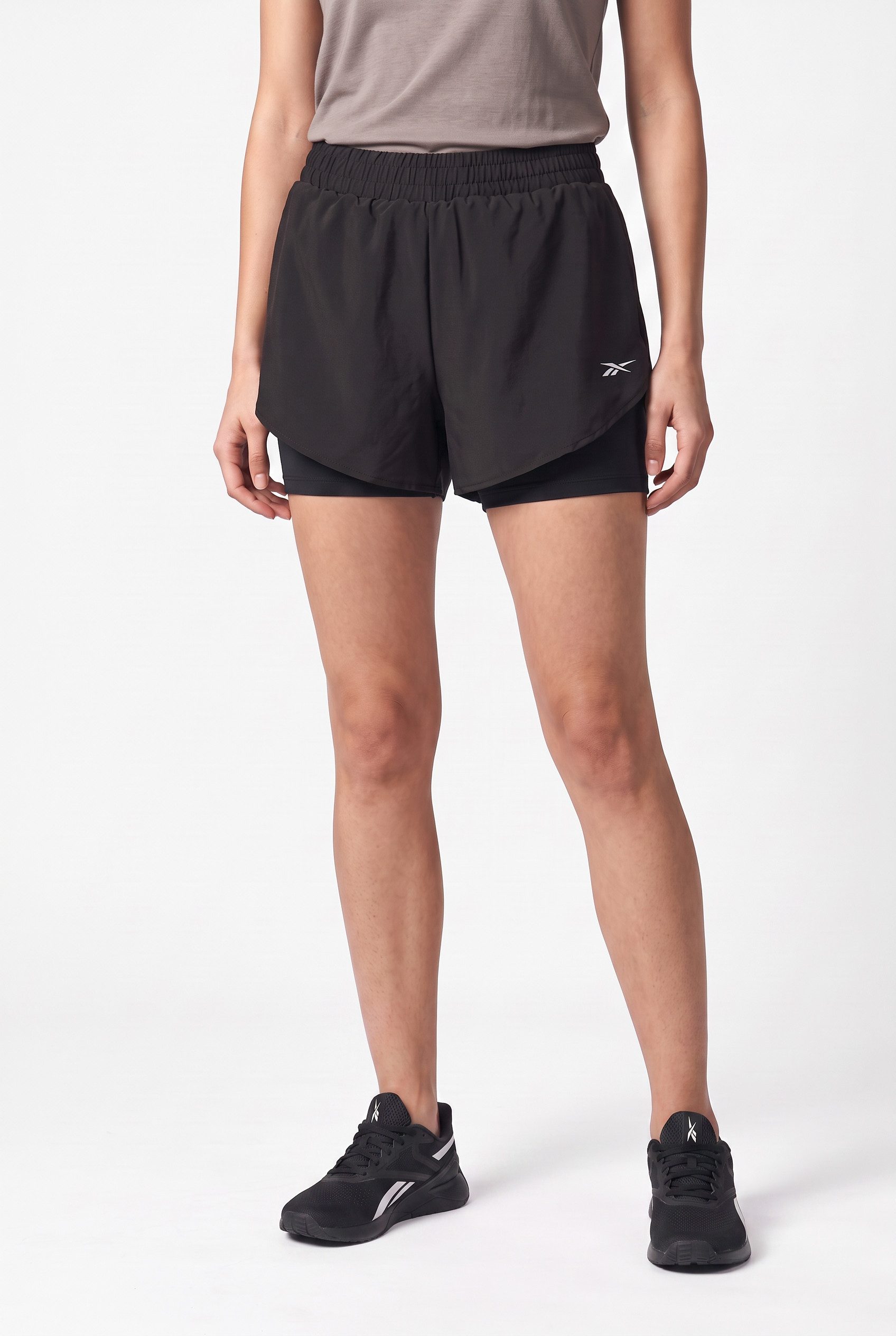 Reebok Laufshorts ID RUNNING 3" 2-IN-1 SHORTS 2-in-1-Design, aus Polyester, mit Elasthan