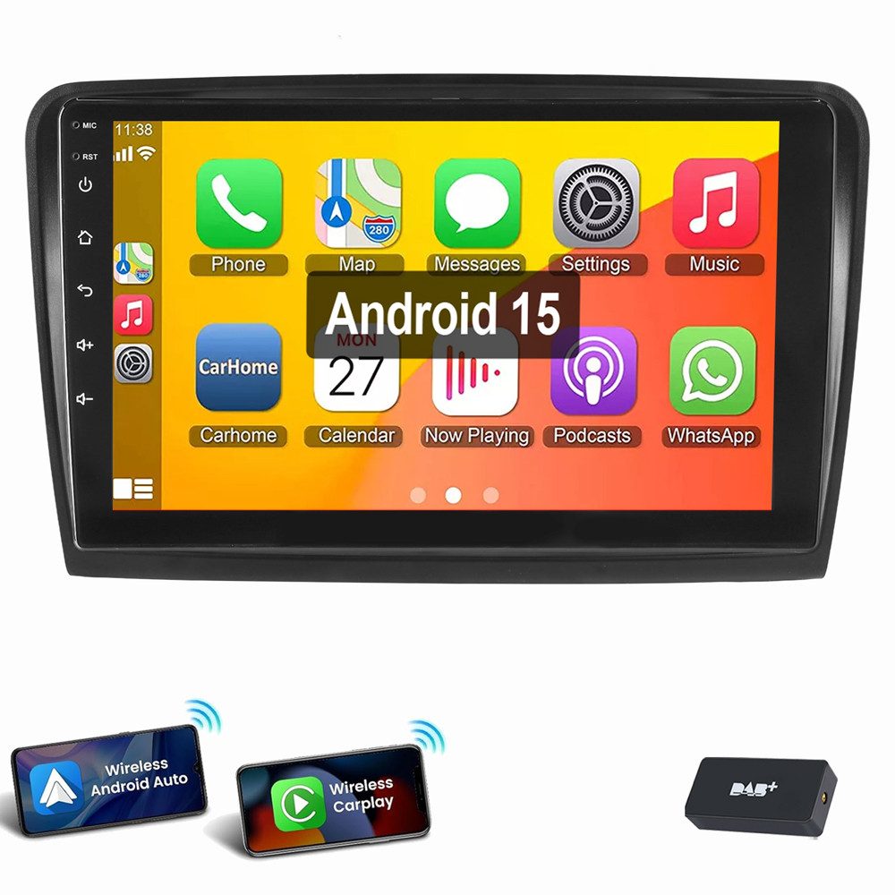 ESSGOO Für Skoda Superb 2 II 2008-2015 10,1" Android 15.0 Autoradio (RDS, Digitalradio (DAB), FM, AM, Carplay Android Auto GPS Navi WIFI BT SWC)