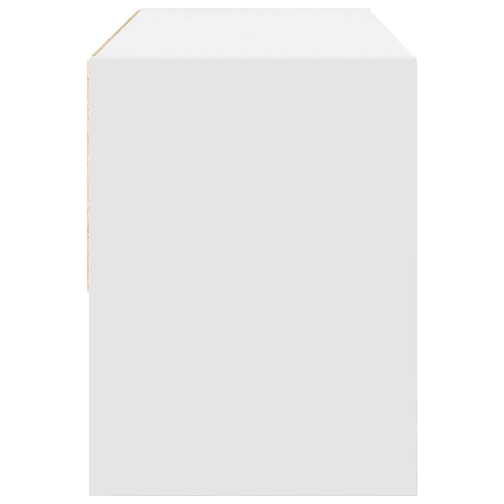 vidaXL Kleiderständer Schuhregal Stapelbar Weiß 89,5x30x40 cm, (1 St)