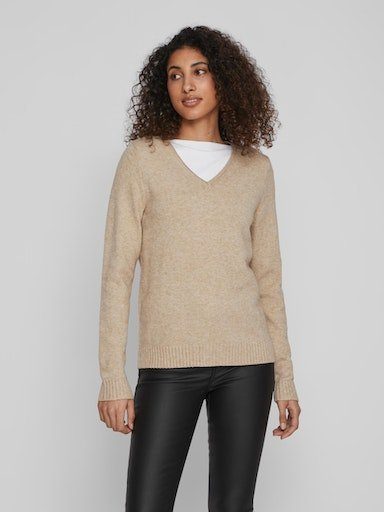 Vila Strickpullover VIRIL V-NECK L/S KNIT günstig online kaufen
