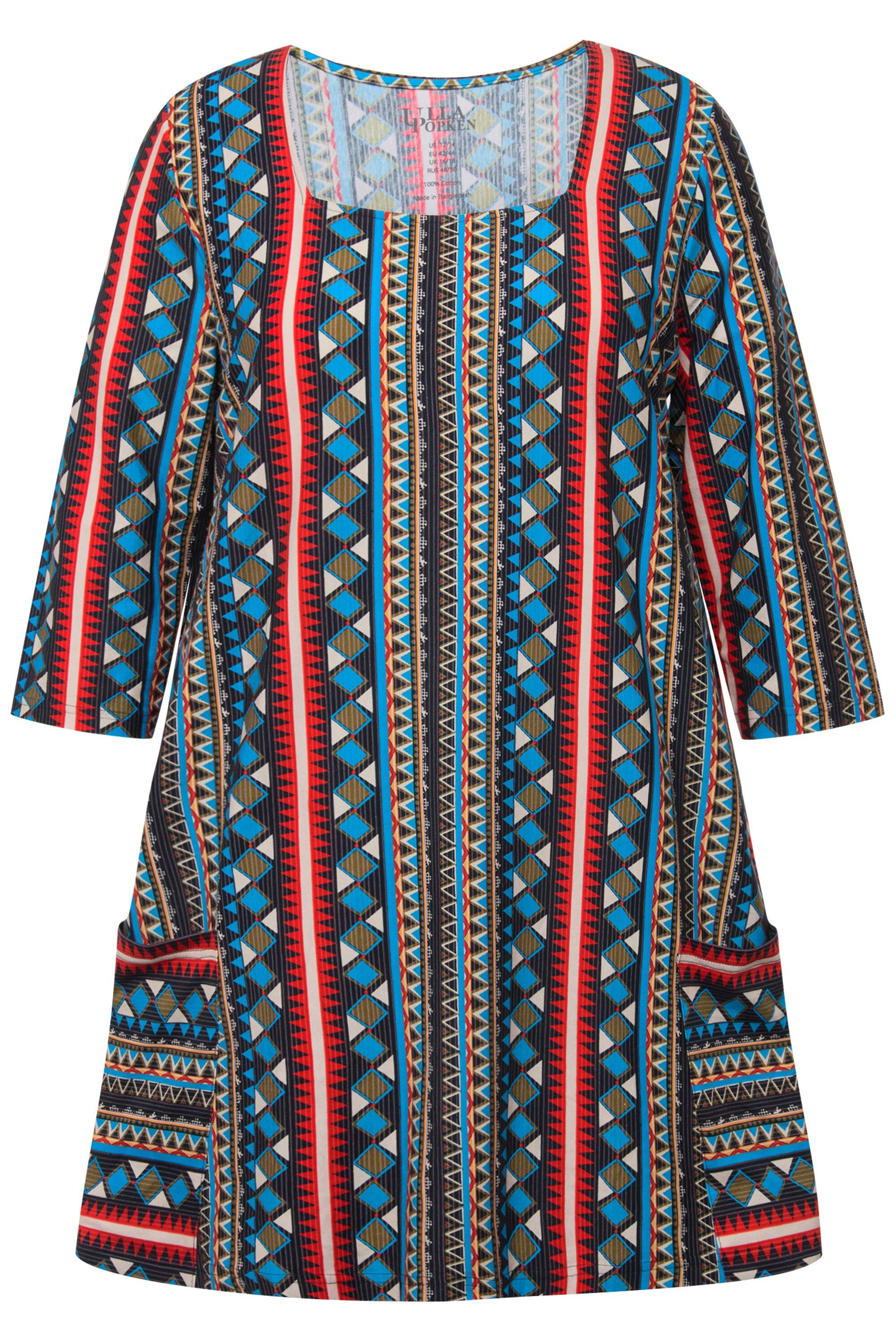 Ulla Popken Longshirt Longshirt Taschen A-Linie günstig online kaufen
