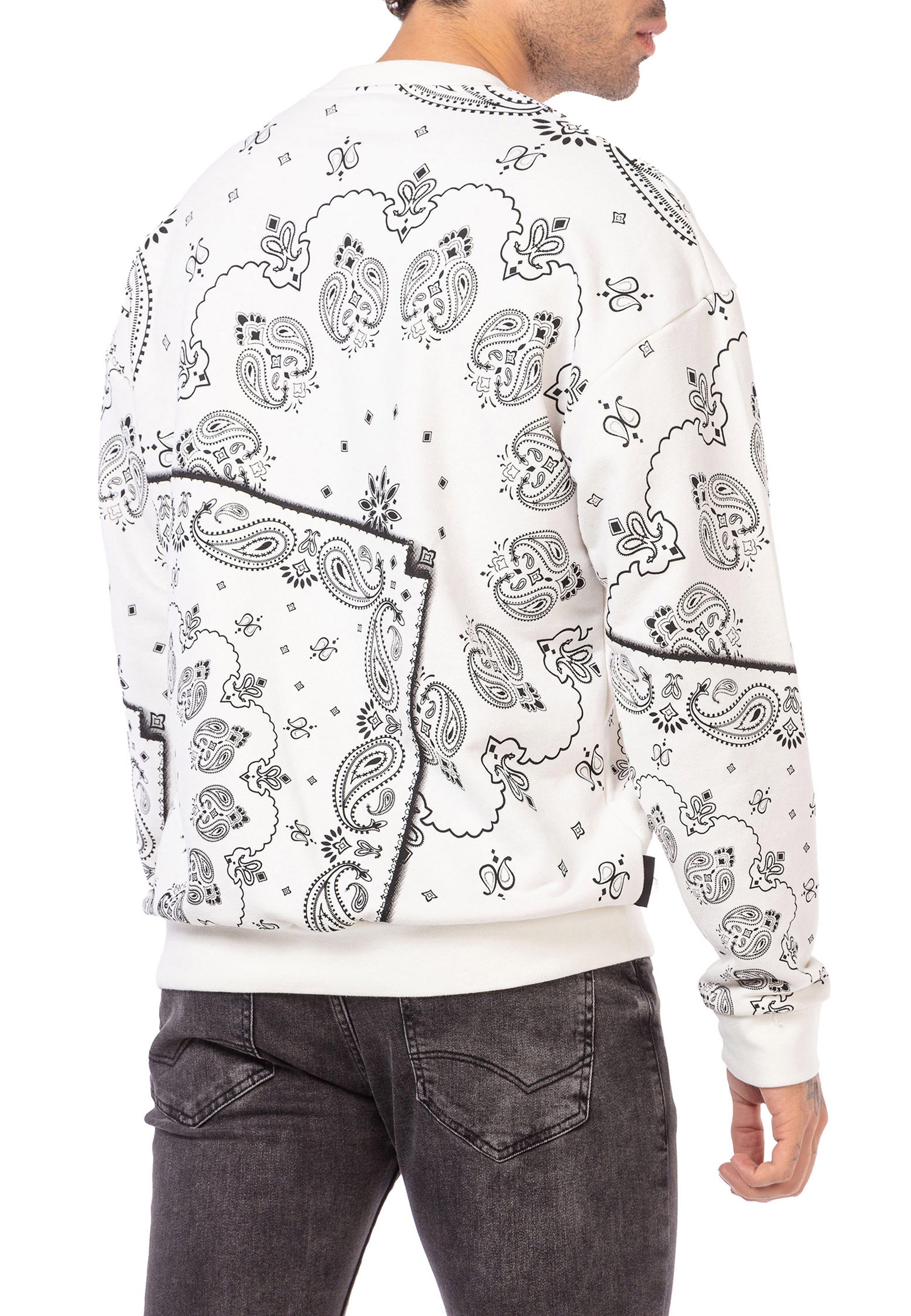 RedBridge Sweatshirt mit Bandana-Print Moderner Streetwear-Pullover – Bild 4 von 5