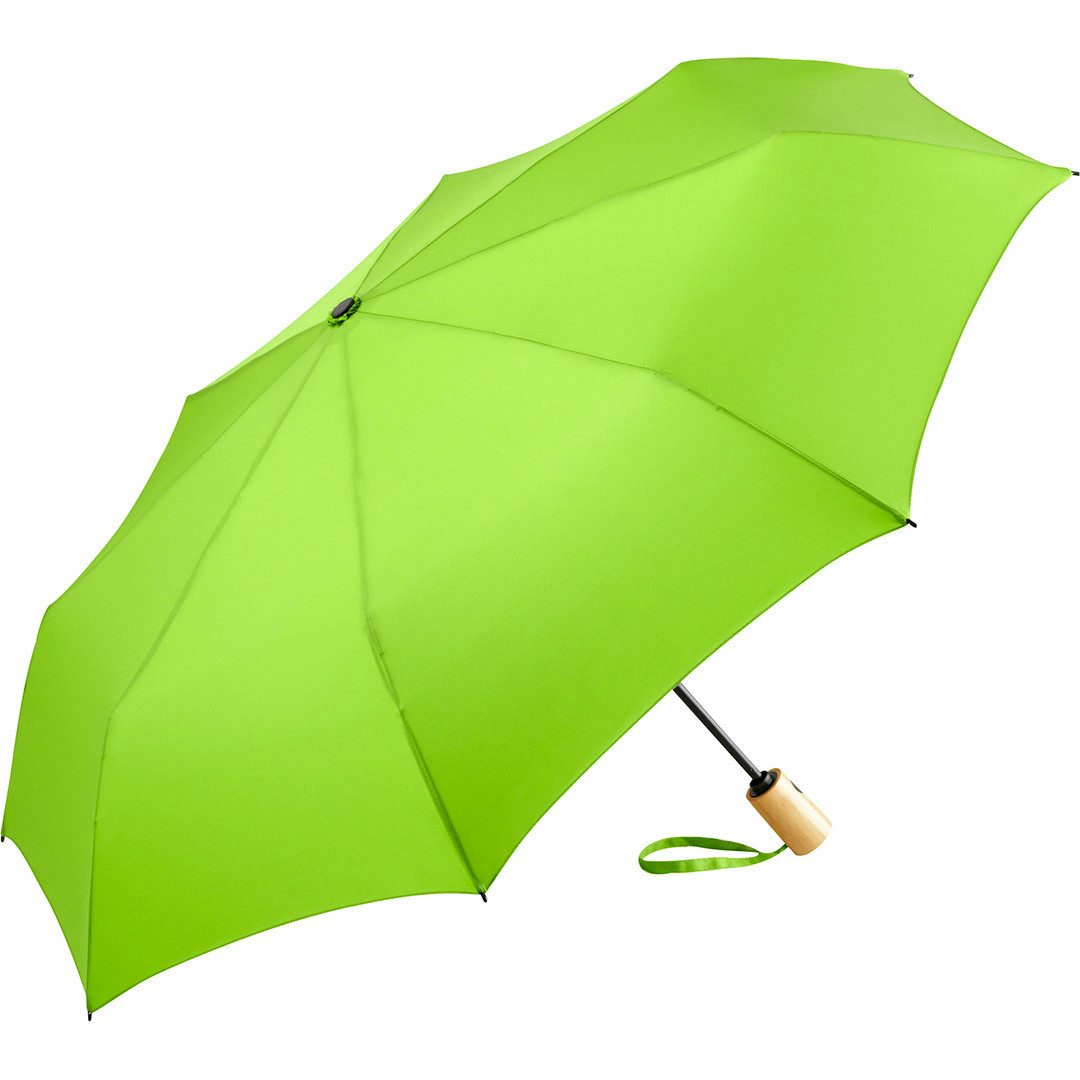 FARE Taschenregenschirm, Doppelautomatik, Windproof-PLUS, Эко-товар, Recycled, Bambusgriff