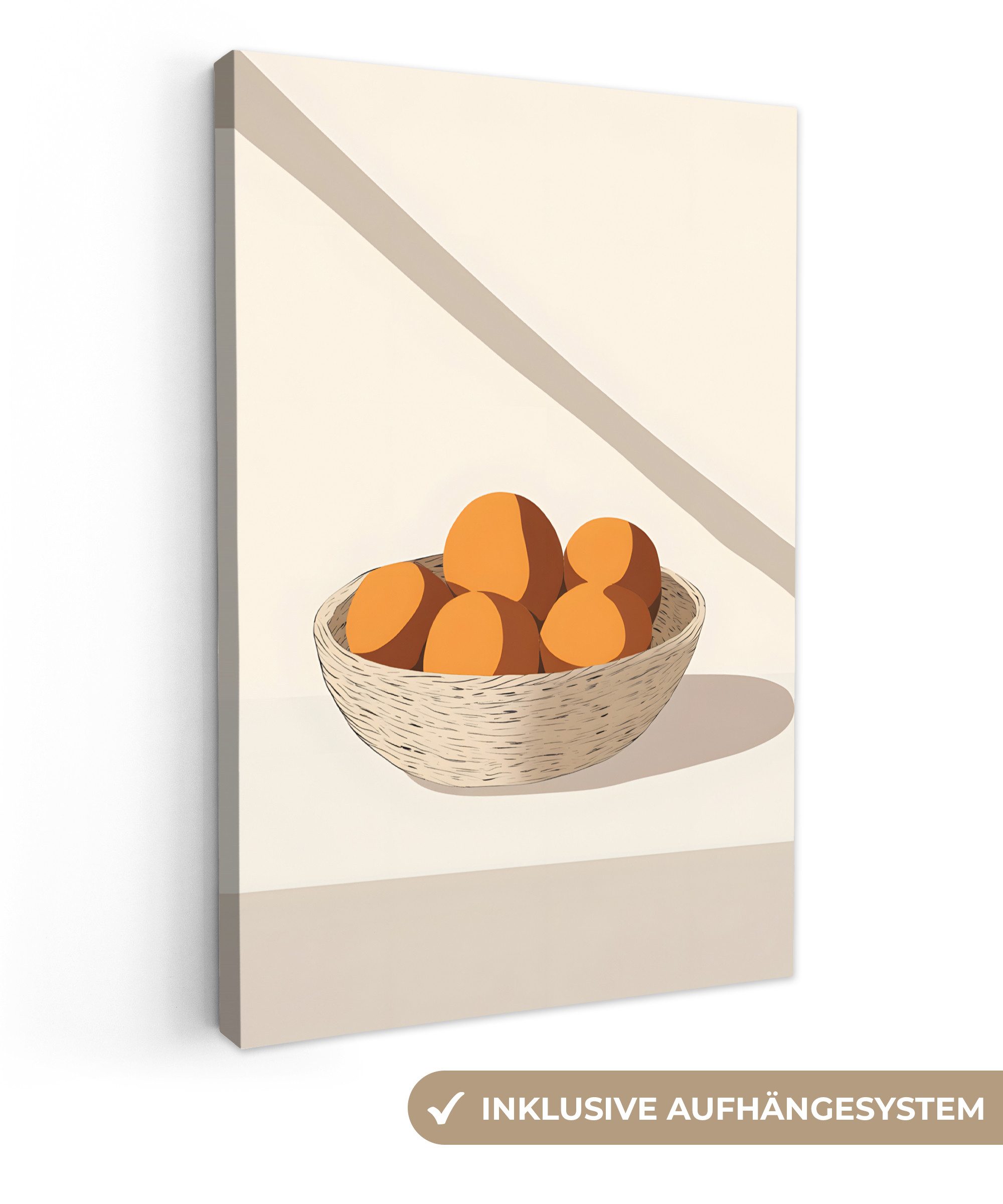 OneMillionCanvasses® Leinwandbild Korb - Obst - günstig online kaufen