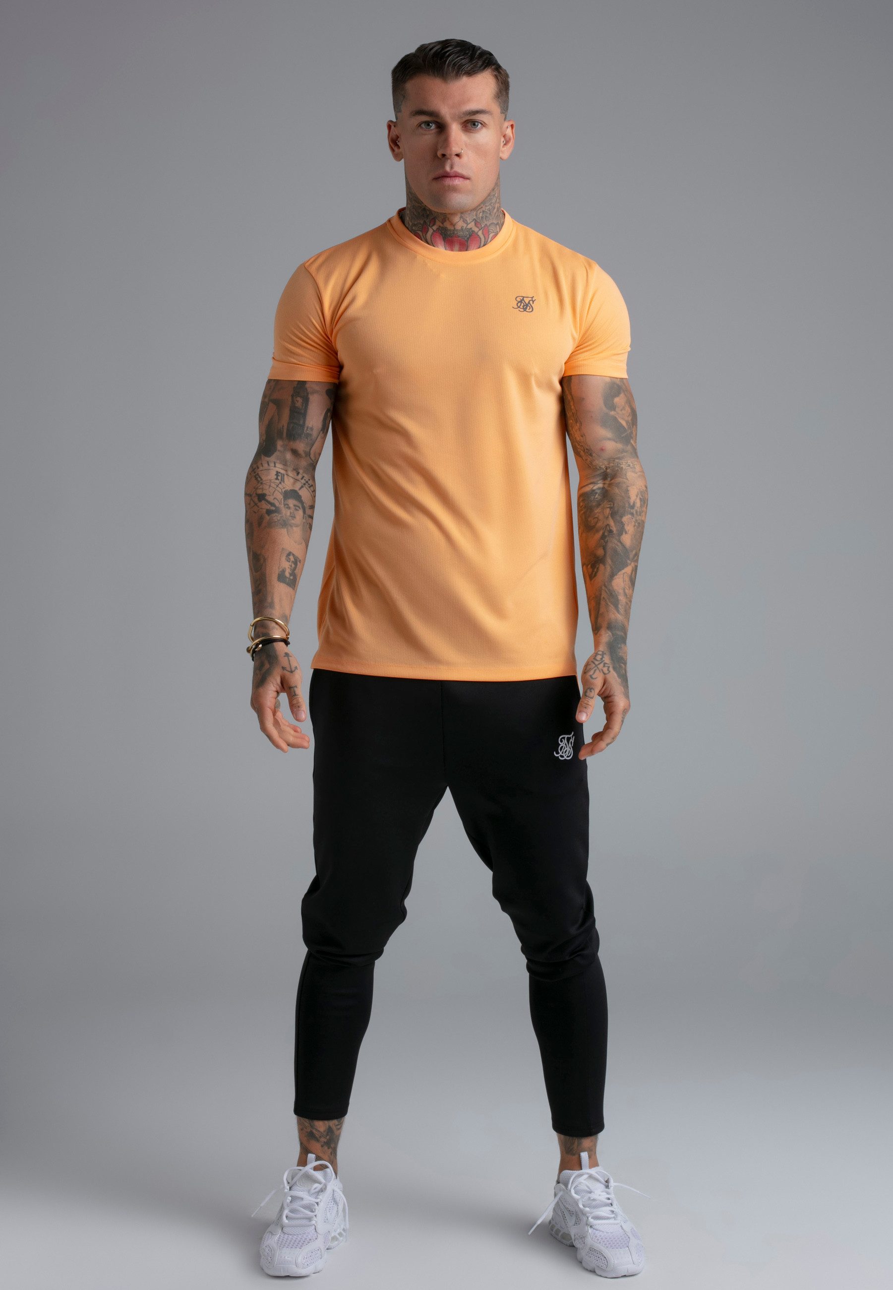 Siksilk T-Shirt SikSilk Herren Orange Muscle Fit T-Shirt