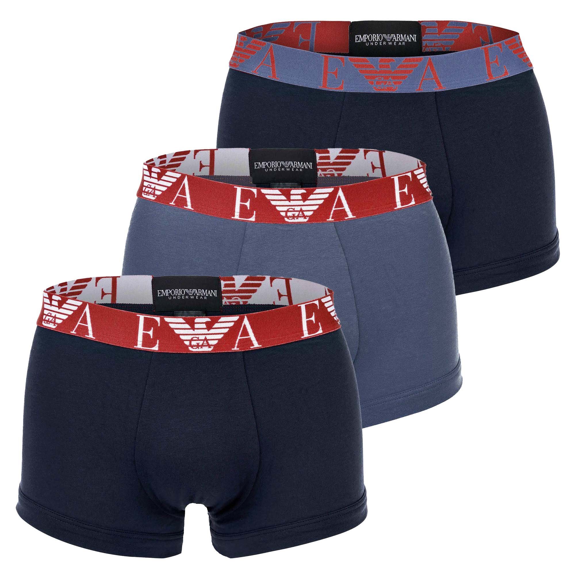 Emporio Armani Boxer Herren Boxershort 3er Pack Baumwolle BOLD MONOGRAM (Pa günstig online kaufen