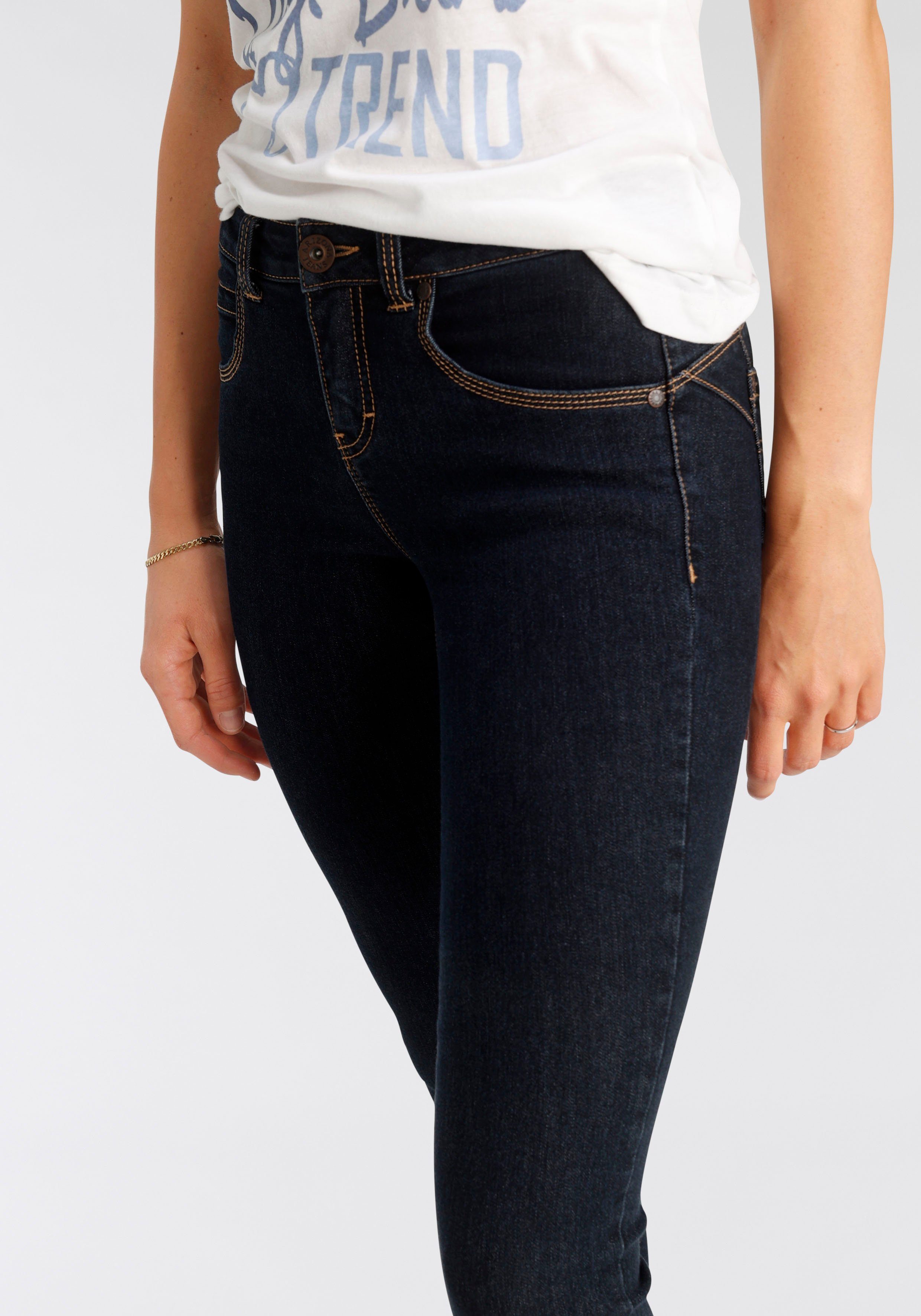 Arizona Skinny-fit-Jeans Shaping Mid rinsed Waist