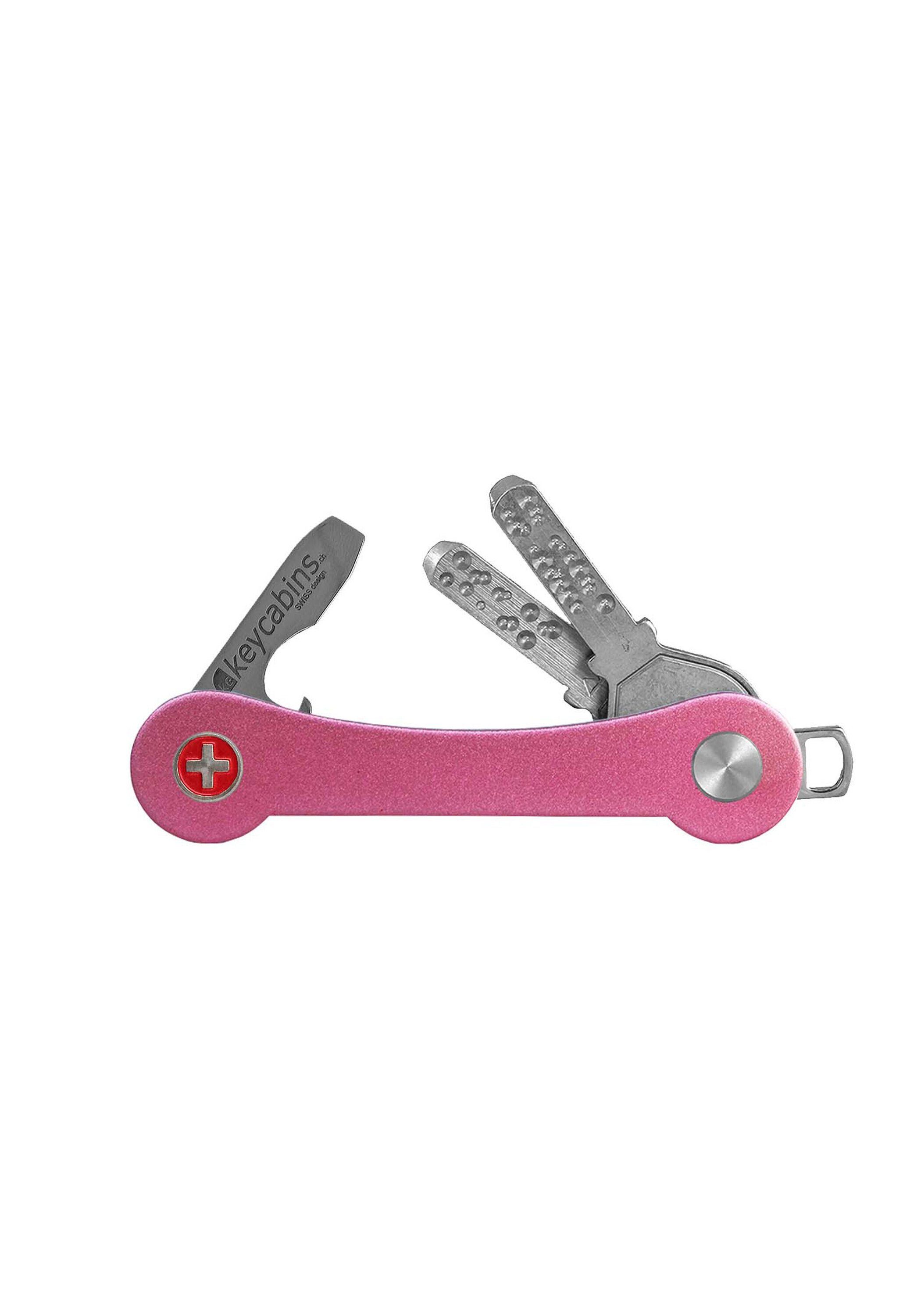 SWISS Schlüsselanhänger keycabins pink Aluminium, made