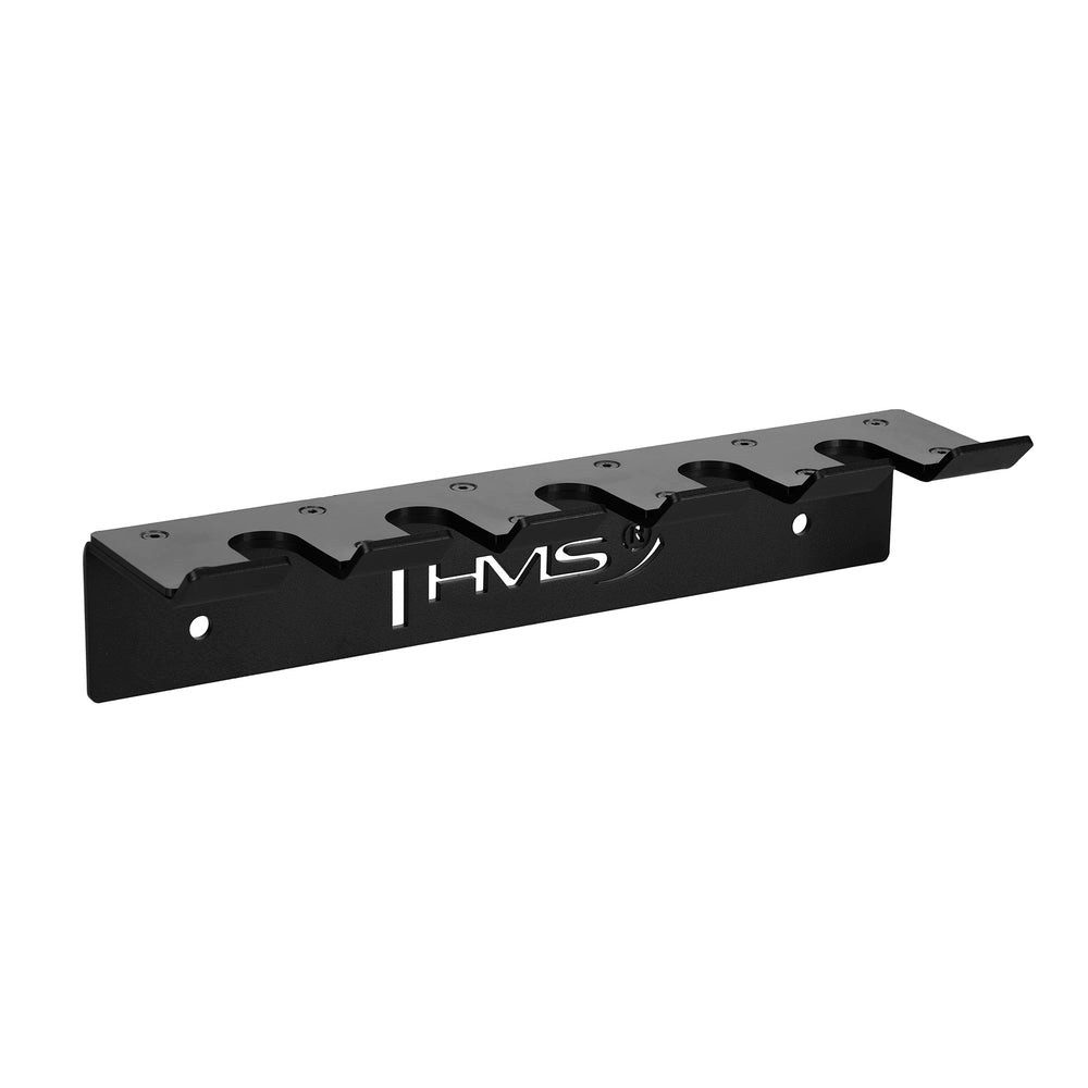 HMS Hantel-Wandhalterung Langhantelhalter Wandständer Hantelablage, (Spar-Set, 1-St., 48 cm robust), platzsparend, wandmontiert, für 5 Langhanteln