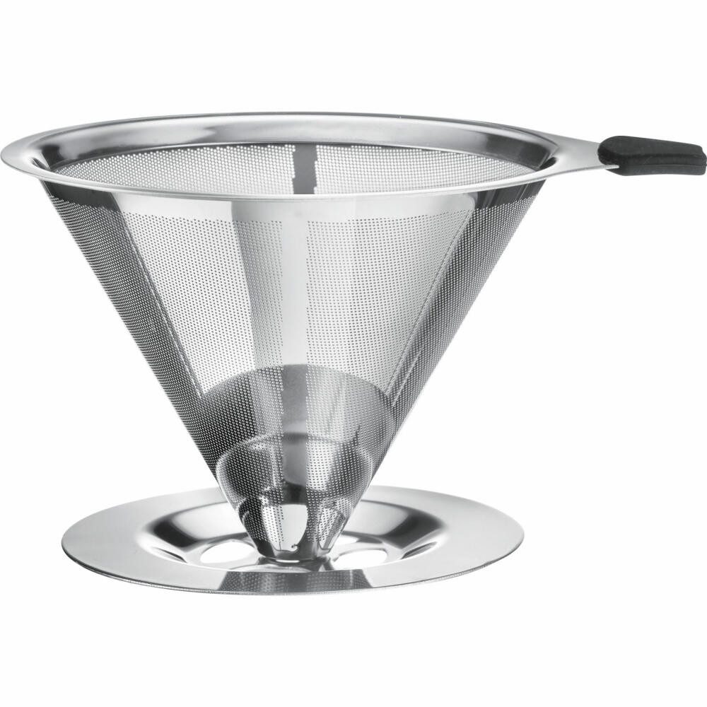 WESTMARK Permanentfilter Kaffee, mit Tassenhalterung, Aufsatzfläche 10 cm, Edelstahl 18/8