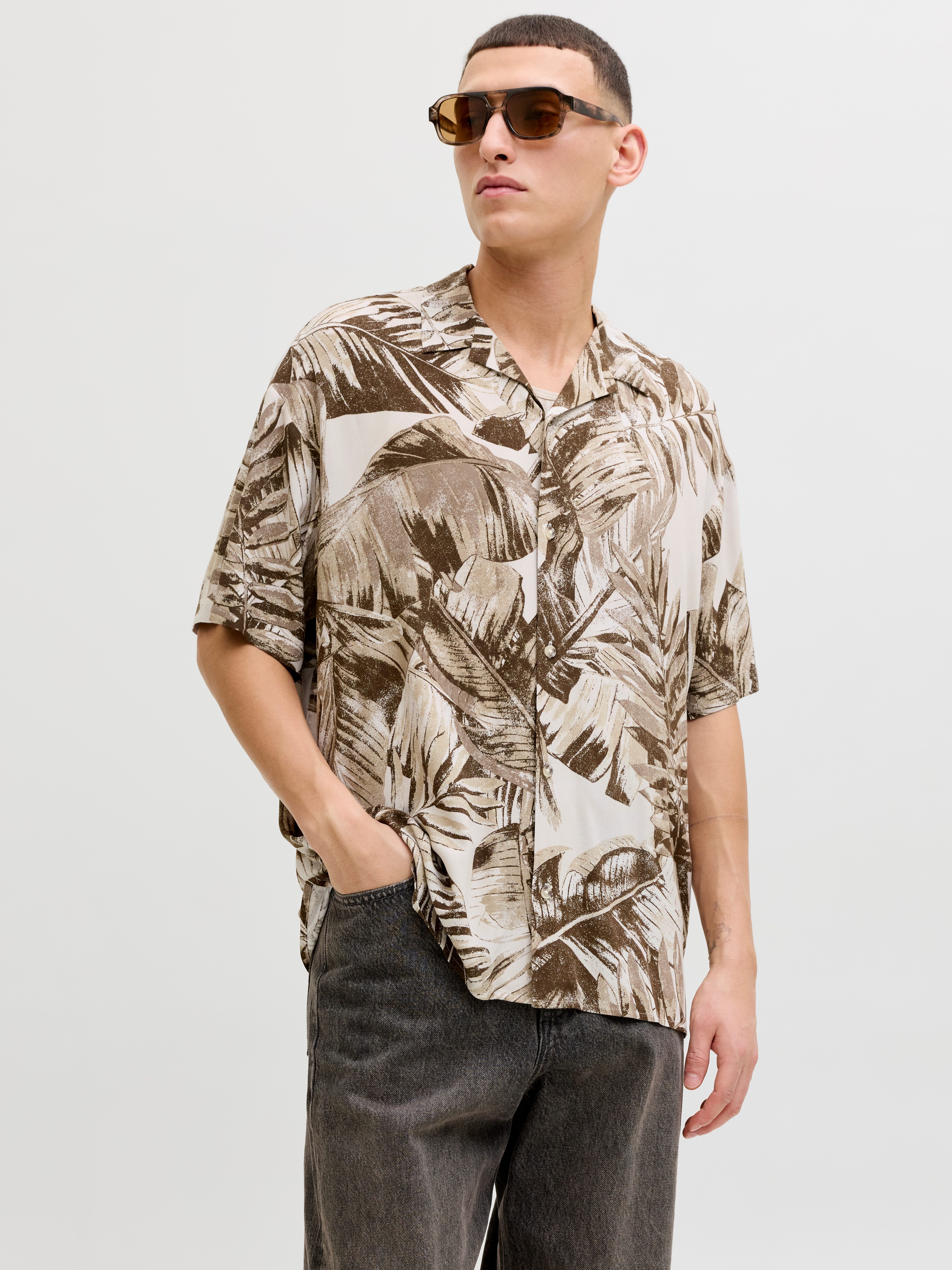 Jack & Jones Kurzarmhemd JJEJEFF RESORT AOP SHIRT S/S LN