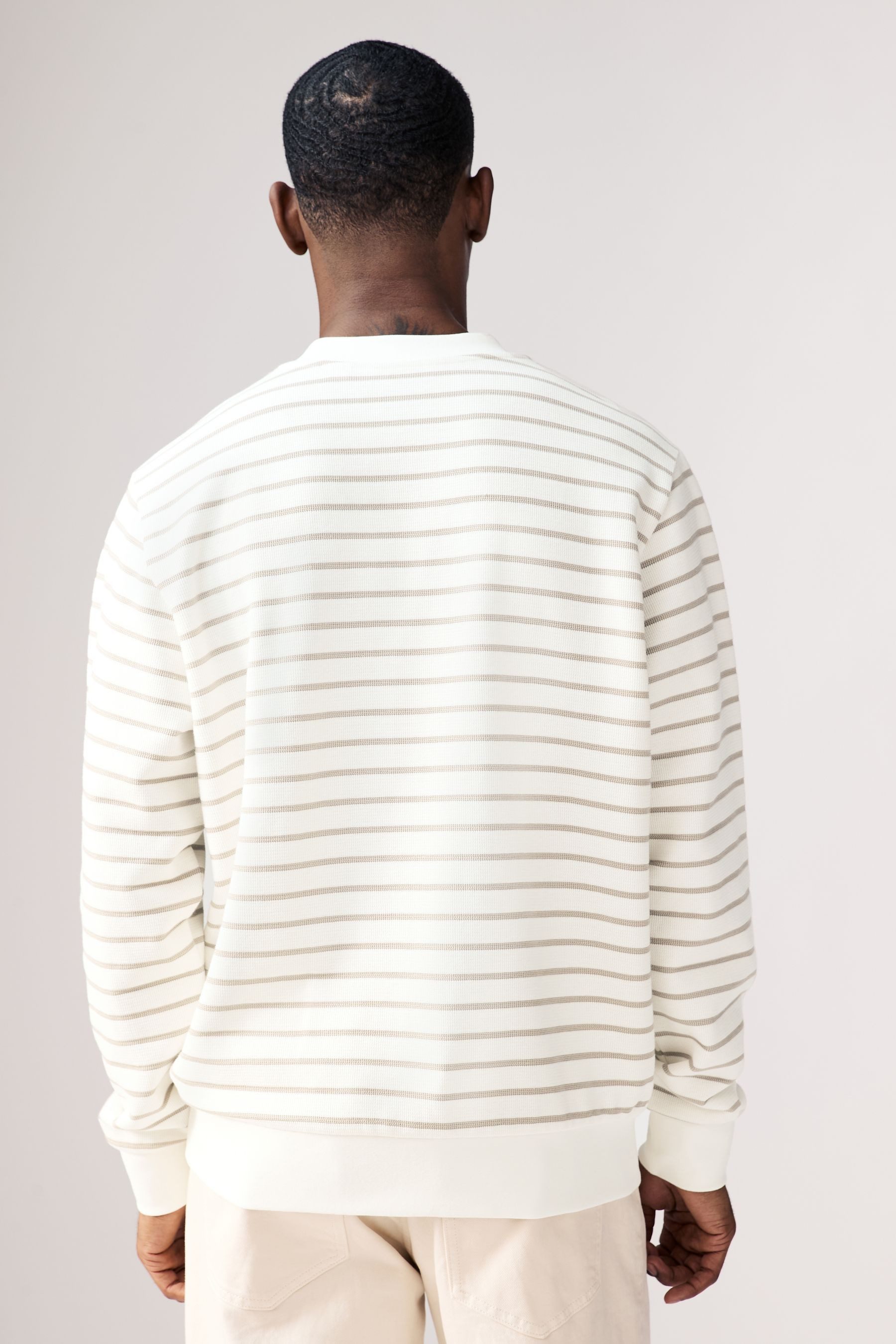 Next Sweater Gestreiftes Sweatshirt aus 100 % günstig online kaufen