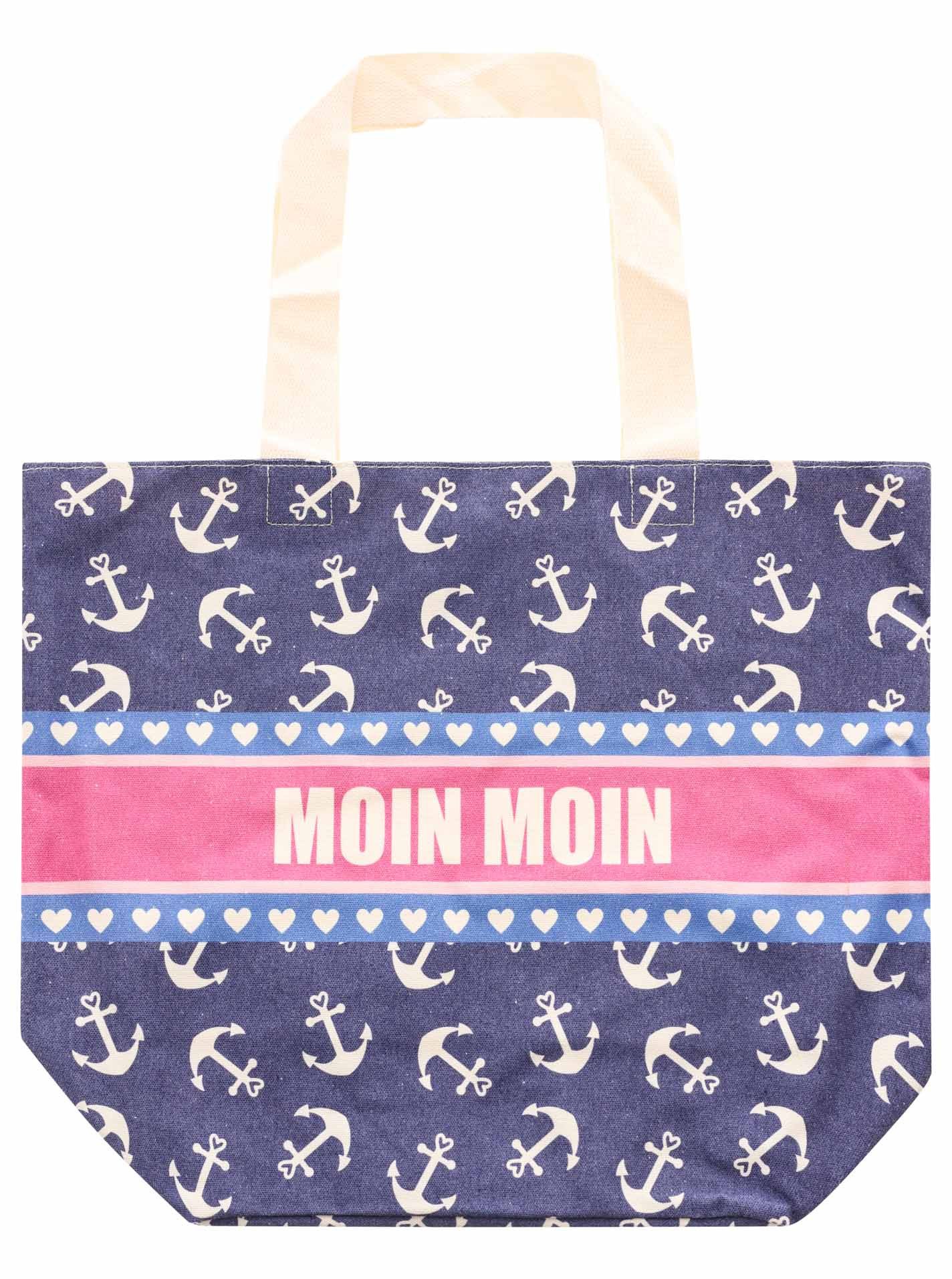 Zwillingsherz Tragetasche, Stofftasche mit Henkel, bunter Mustermix