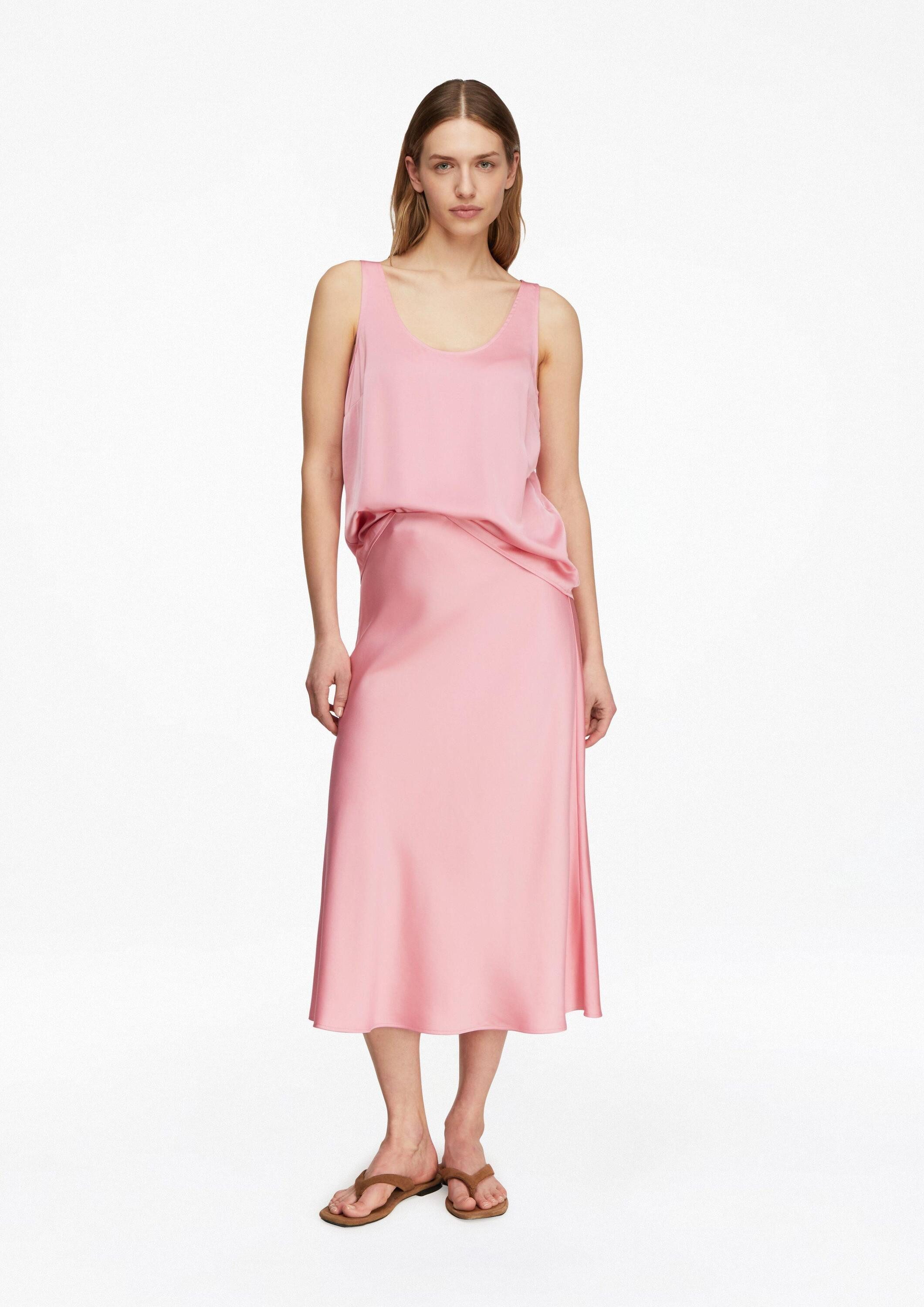 comma Midirock Rock Satin-Midirock mit Elastikbund