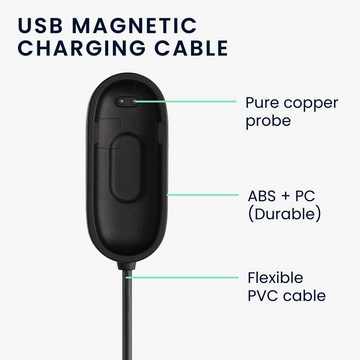 kwmobile USB Ladekabel für Xiaomi Mi Band 4 - Charger Elektro-Kabel, (6,00 cm), USB Lade Kabel für Xiaomi Mi Band 4 - Charger