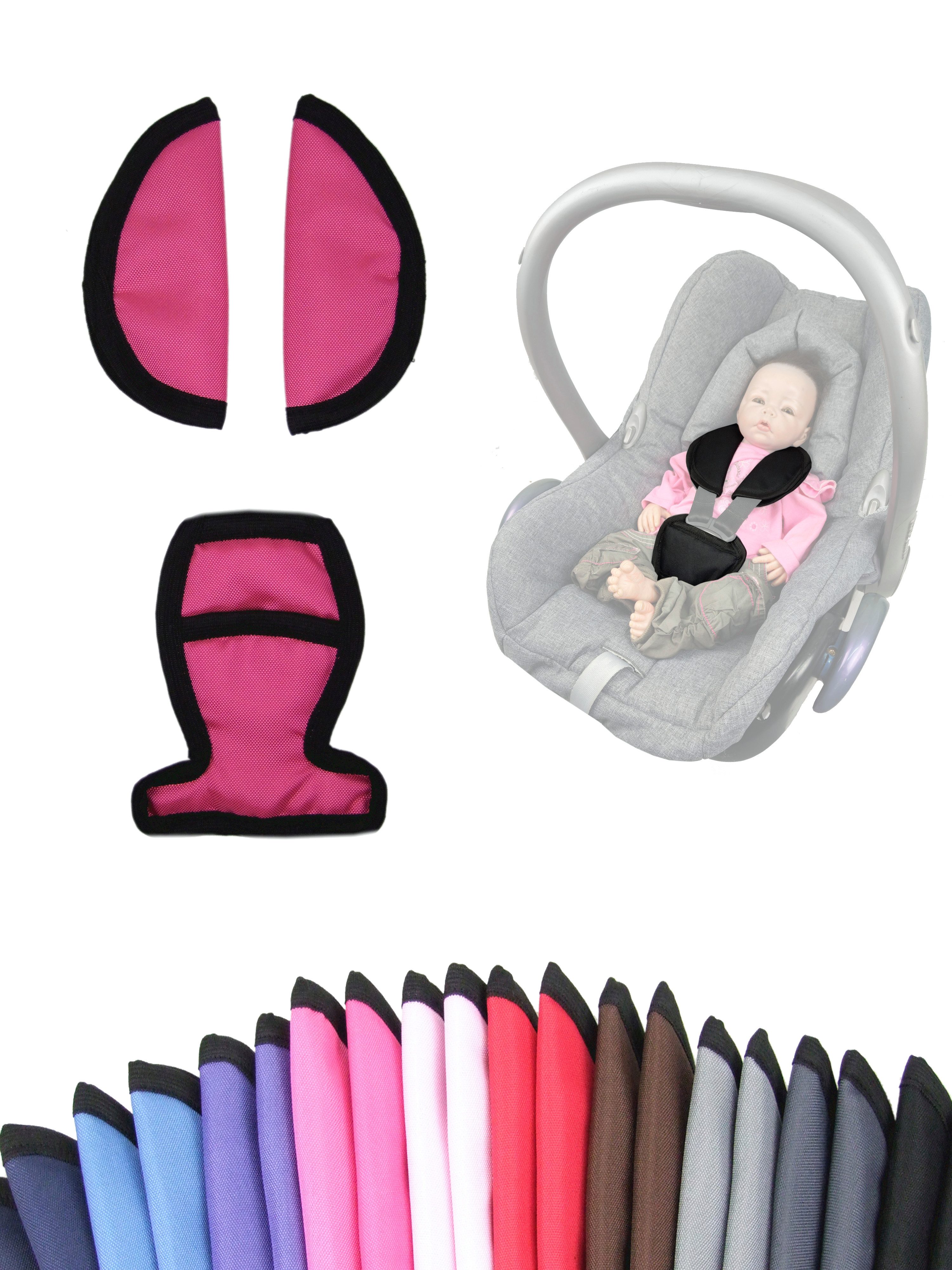 BambiniWelt by Rafael K. Gurtpolster Gurtpolster Babyschale Autositz kompatibel Maxi Cosi Cabrio Fix Citi, kompatibel mit MAXI COSI BABYSCHALEN (Maxi-Cosi Pebble ausgeschlossen)