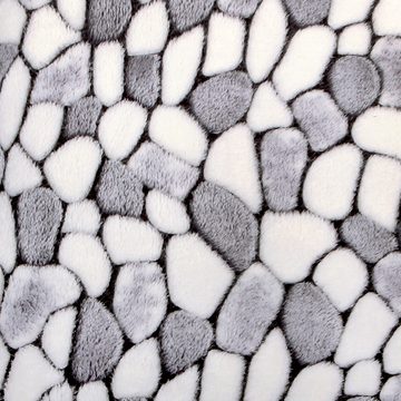 Wohndecke Stone, Delindo Lifestyle, kuschelig weiche Coral Fleece Decke in Steinoptik