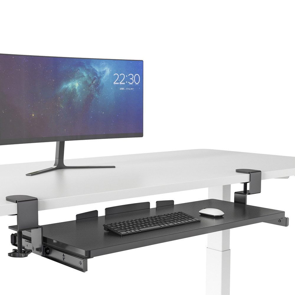 hjh OFFICE Tastaturhalterung Tastaturablage VM-KB Holz, (Tastaturablage zur Montage unter dem Schreibtisch)