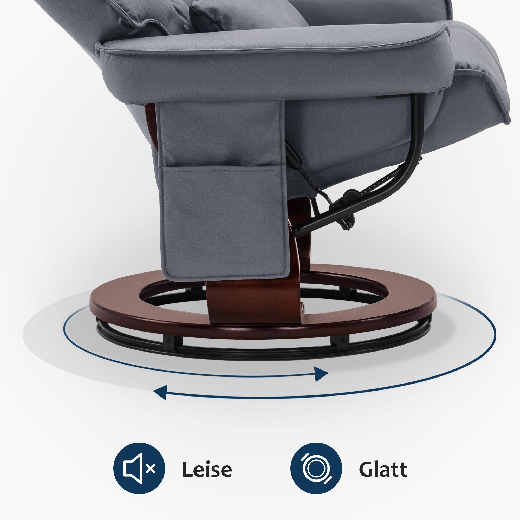 MCombo Relaxsessel MCombo Relaxsessel mit Hocker 9076, mit Relaxfunktion