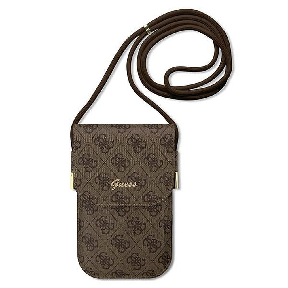 Guess Handtasche Umhängetasche Schultertasche Handytasche (Spar-Set, 1-tlg., 5 x 2 cm leicht, 19 x 12), Metall-Logo, verstellbarer Riemen, Kartenfach
