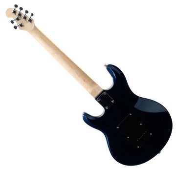 Rocktile E-Gitarre Pro MM250-MB elektrische Gitarre, Spar-Set, inkl. Gigbag, Kabel, Plektren, Schule & Saiten, 1 Humbucker/2 Single Coil Tonabnehmer - 22 Bünde, Ahorn Griffbrett