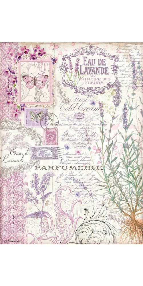 Stamperia Seidenpapier Lavendelduft, DIN A4