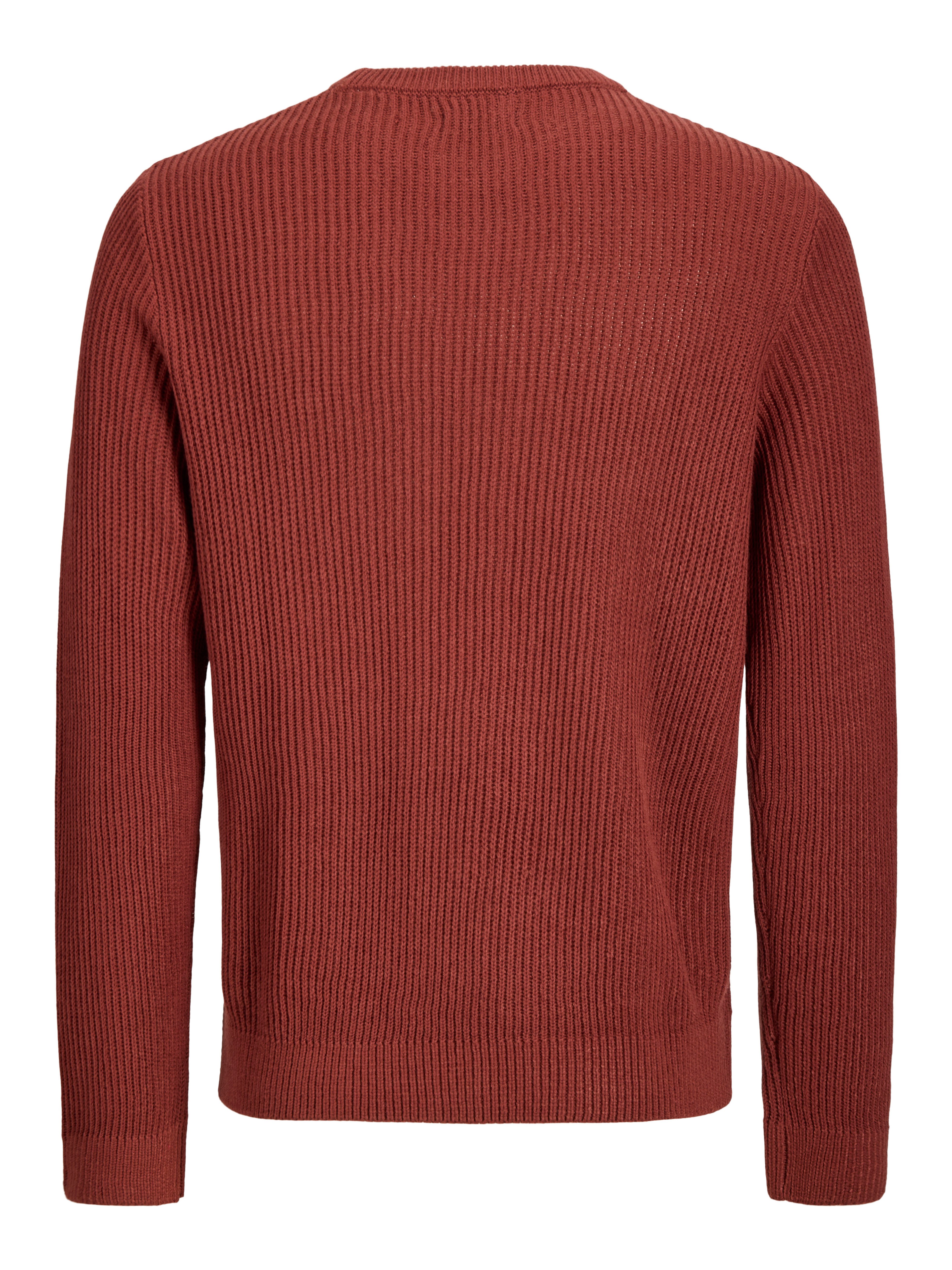 Jack & Jones Rundhalspullover JJPANNEL KNIT CREW NECK AW26 Materialmix, regular fit – Bild 5 von 5