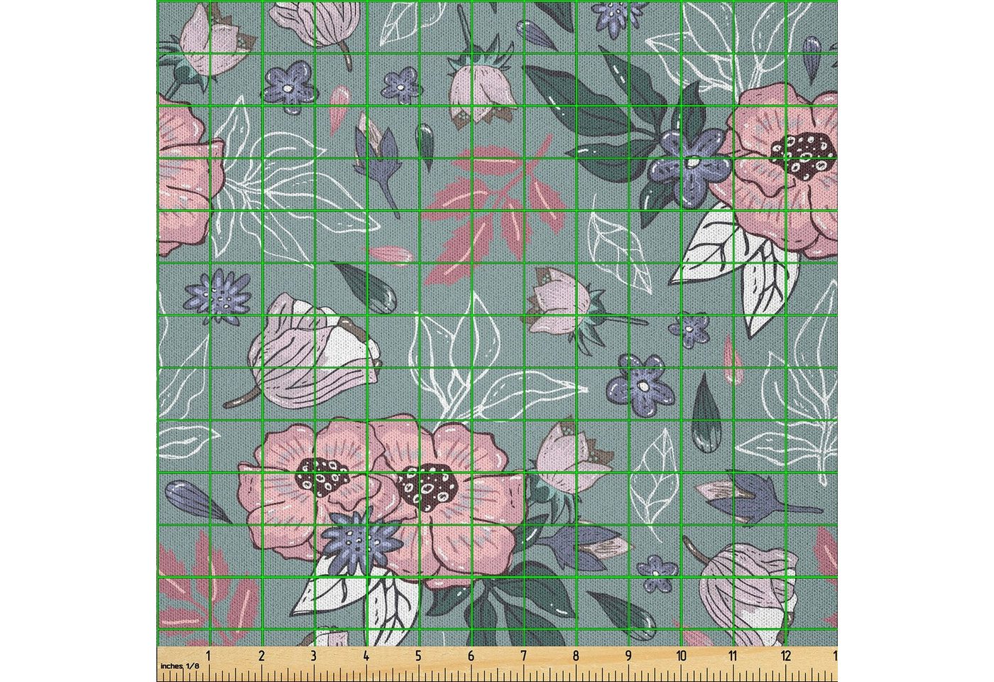 Thumbnail - Abakuhaus Stoff DIY Bastler Stoff für Dekorationszwecke, Garten-Kunst Natur Wachstum Plan
