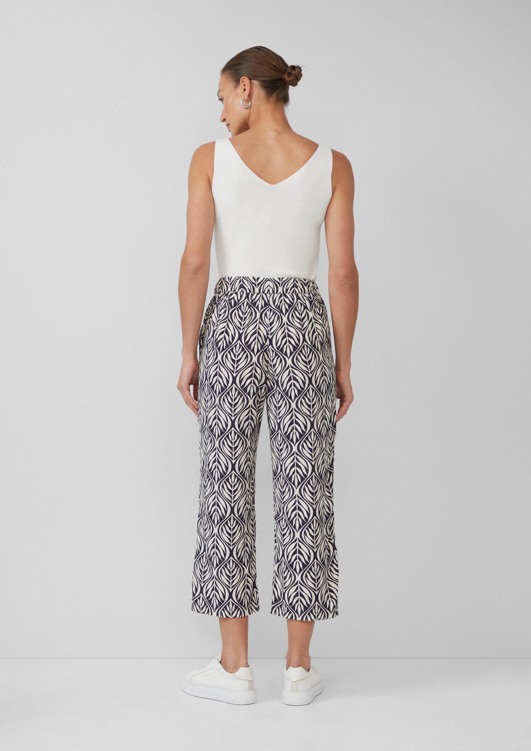 s.Oliver Culotte Hose Culotte aus Viskose mit All-over-Print
