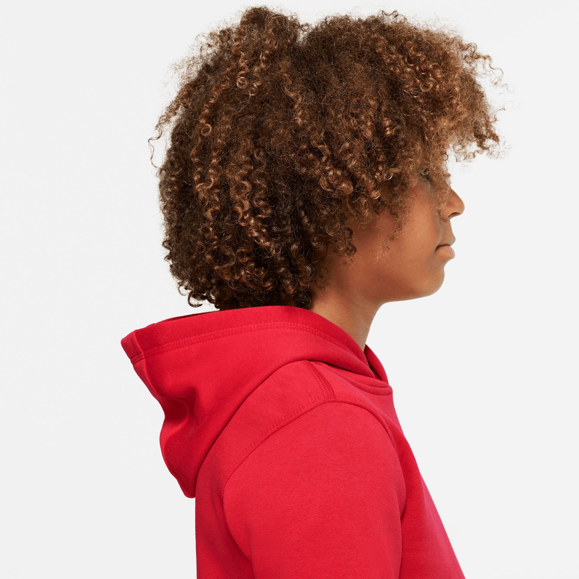 Sportswear Kapuzensweatshirt Pullover rot Nike Kids' Hoodie Club Big