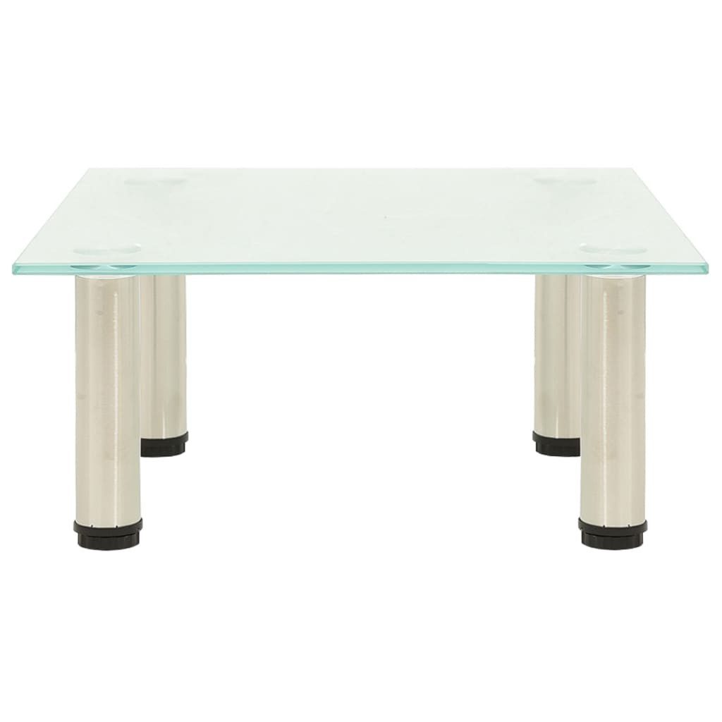 furnicato TV-Board Moderner TV-Tisch aus gehärtetem Glas und Edelstahl 40x35x17 cm (1 St), Belastbare Ablage für Wohnzimmer mit 8 mm starker Glasplatte