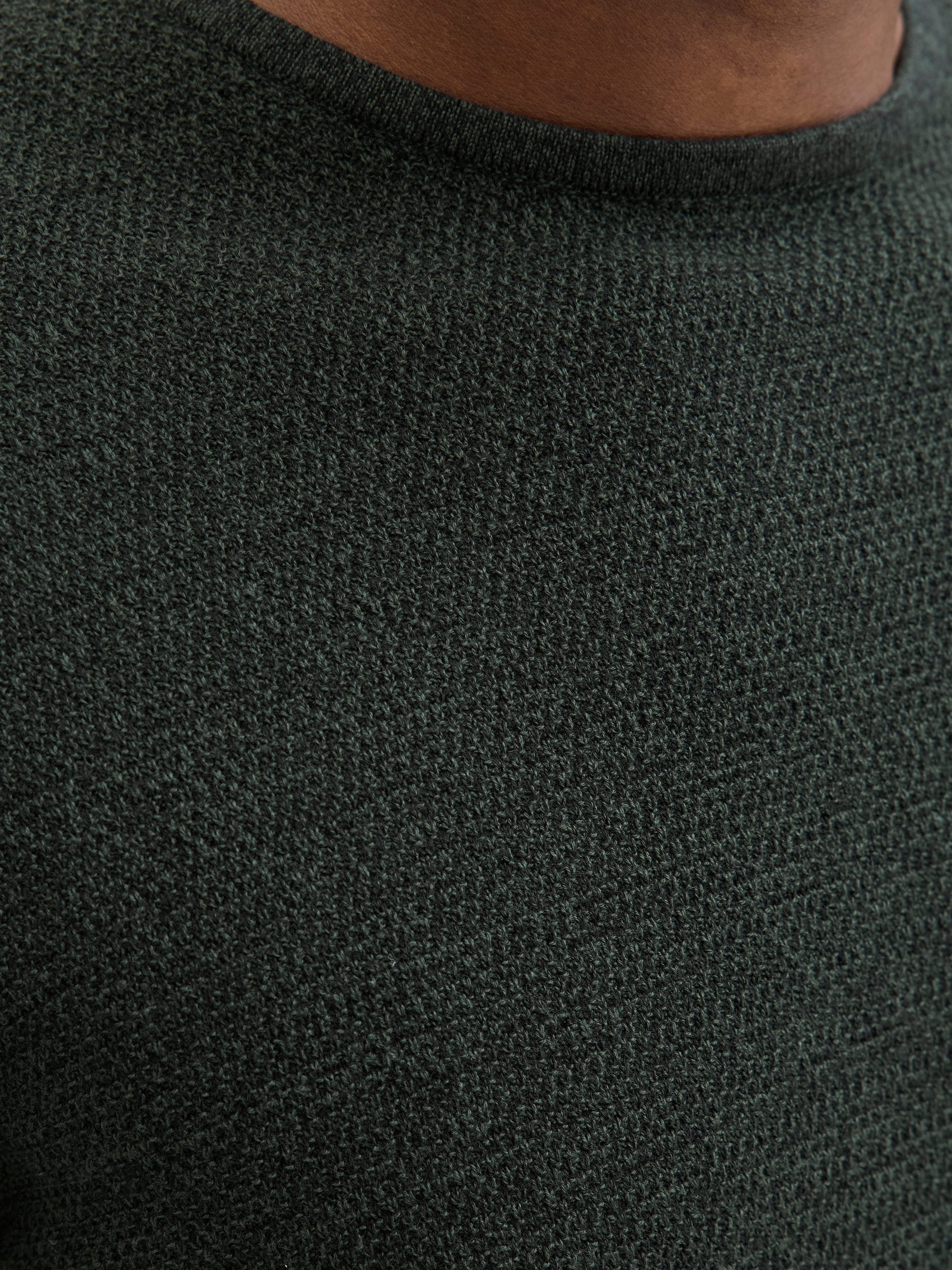 Jack & Jones Rundhalspullover JJEGEORGE KNIT CREW NECK NOOS mit Strick Optik
