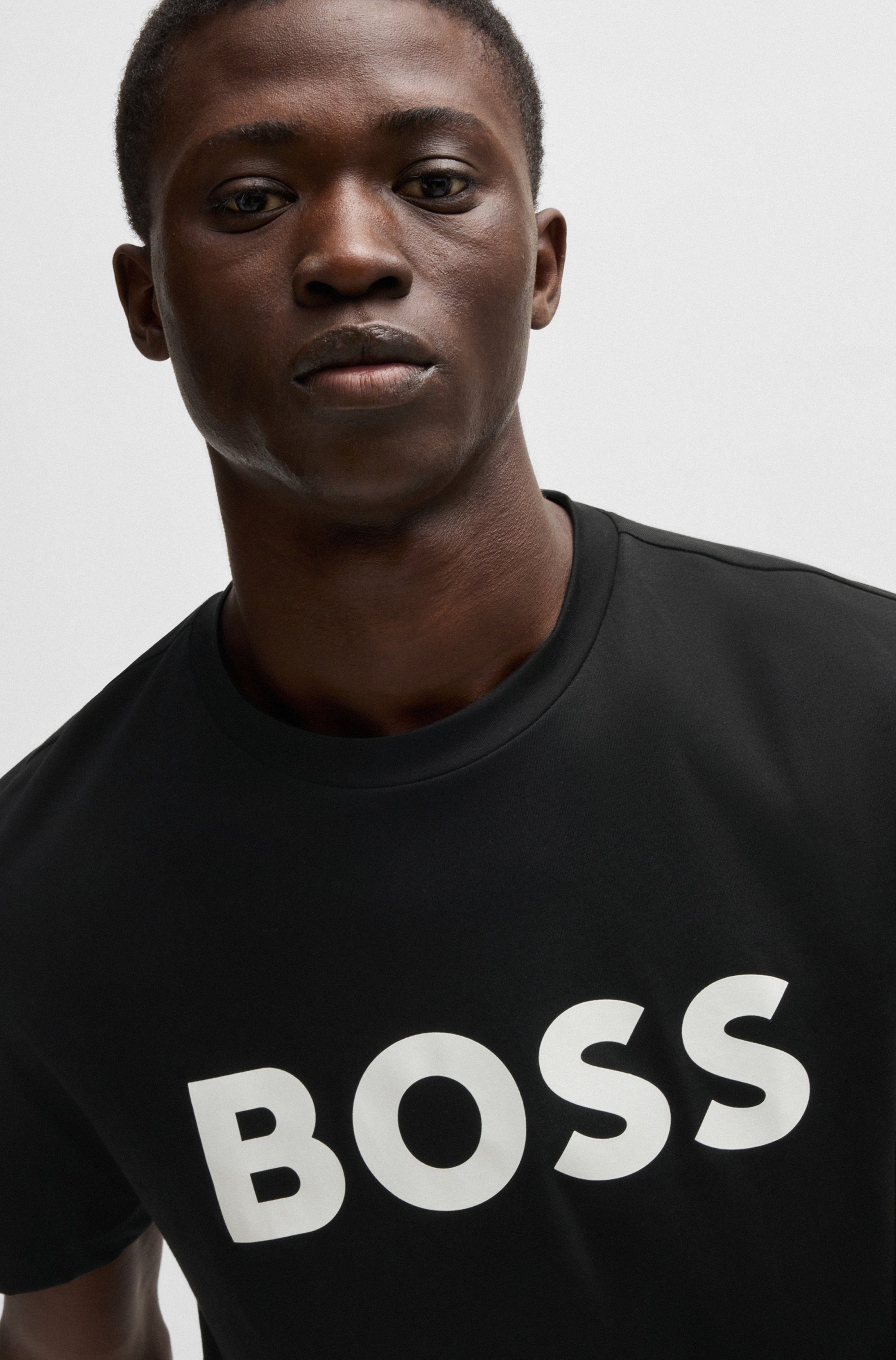 BOSS ORANGE T-Shirt Thinking (1-tlg) Rundhalsausschnitt, Regular Fit, großer Logodruck