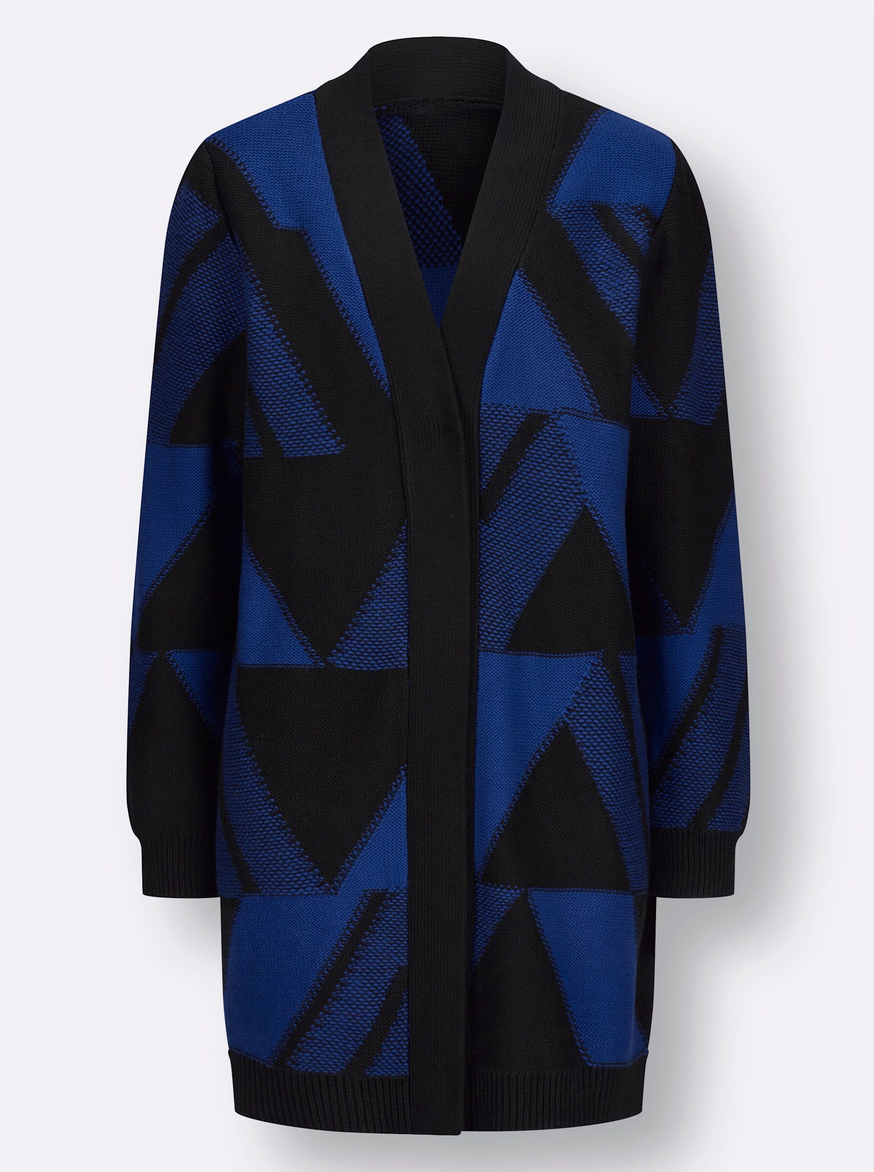 Witt Strickjacke Strickmantel Langarm Intarsien, Links-Strick