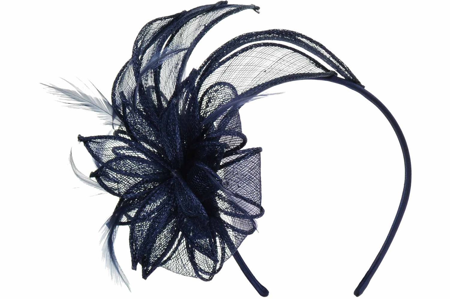 Seeberger Strohhut verspielter Sinamay Fascinator