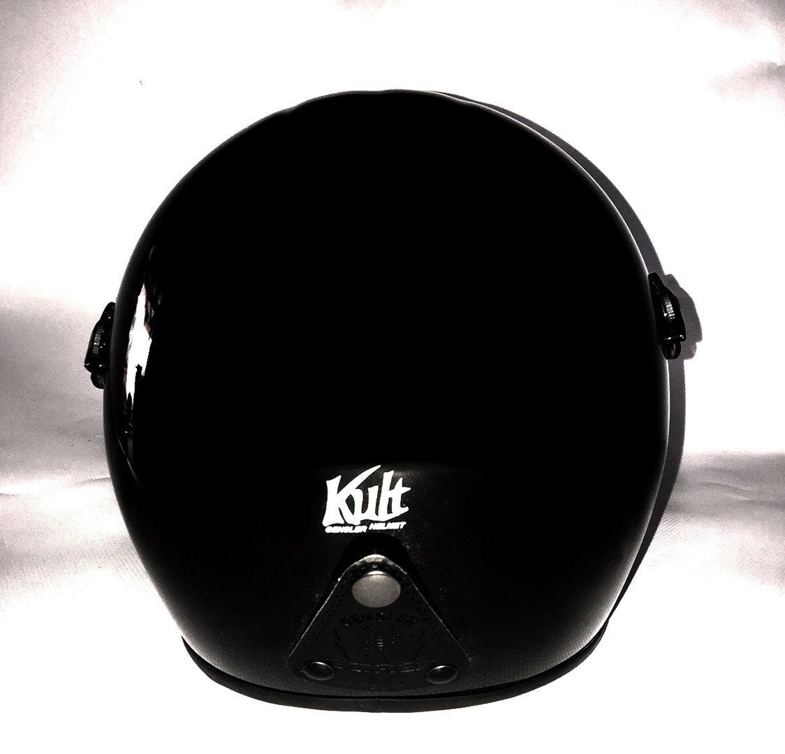 Bores Motorradhelm Gensler Kult Jethelm mit Visier, Doppel-D-Verschluss