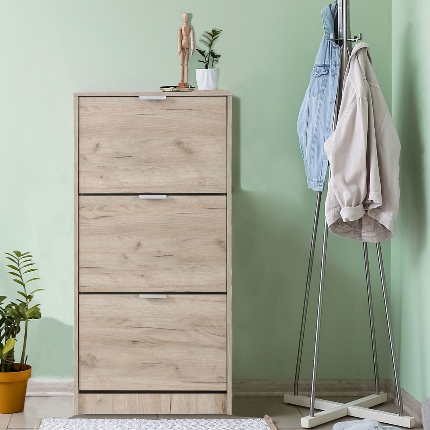 Homestyle4u Schuhkipper Schuhschrank Schuhkipper Schmal Holz günstig online kaufen