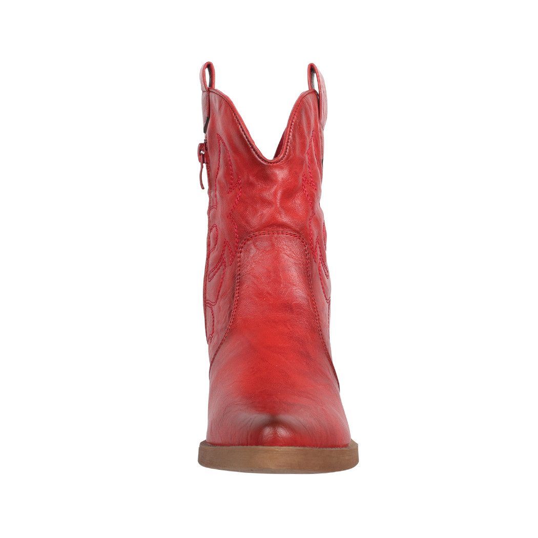 Elara Damen Western Boots mit Stickerei, Blockabsatz und Zugschlaufen Cowboystiefel – Bild 4 von 5