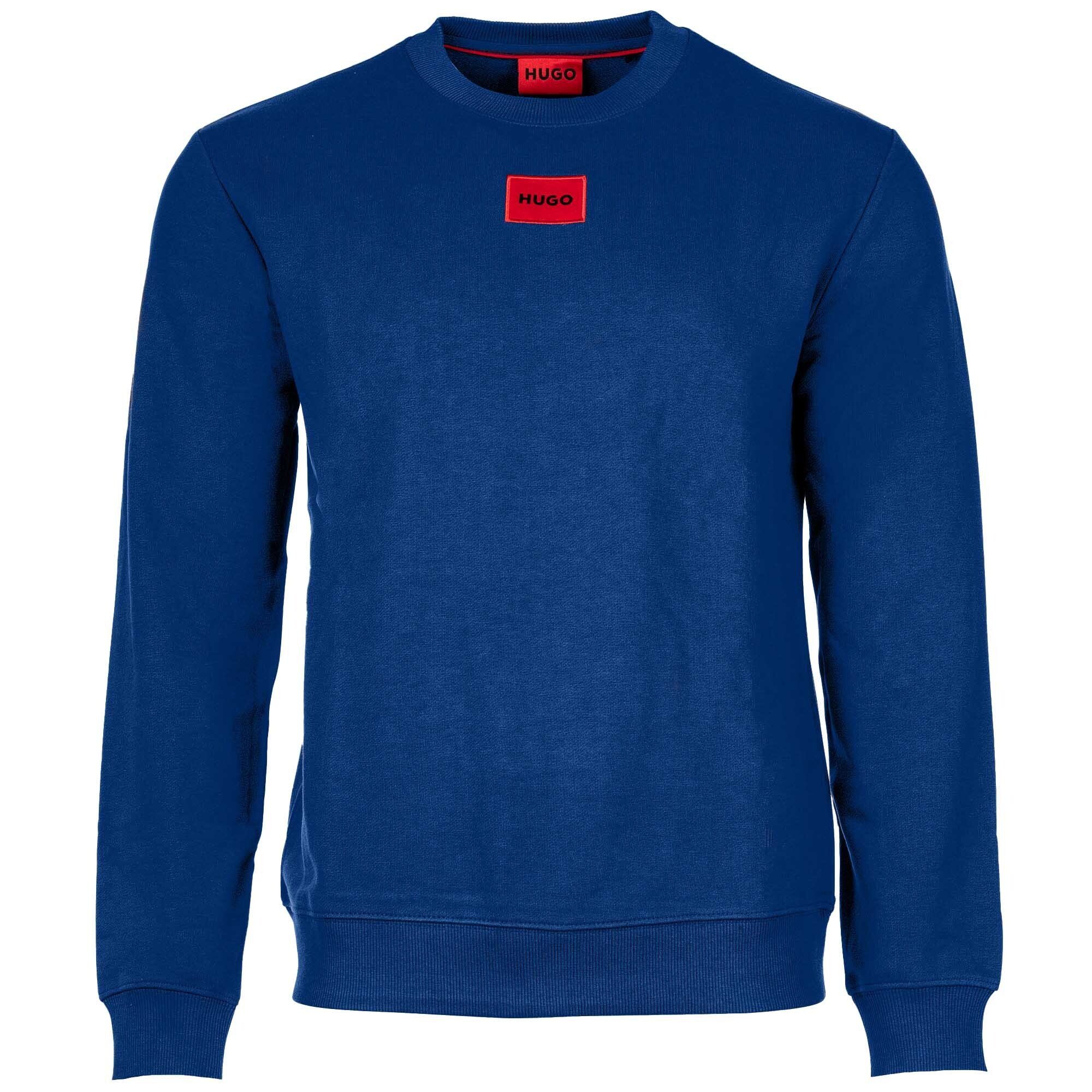 HUGO Sweatshirt Herren Sweater, Diragol212 - Sweatshirt, Rundhals Mittelblau