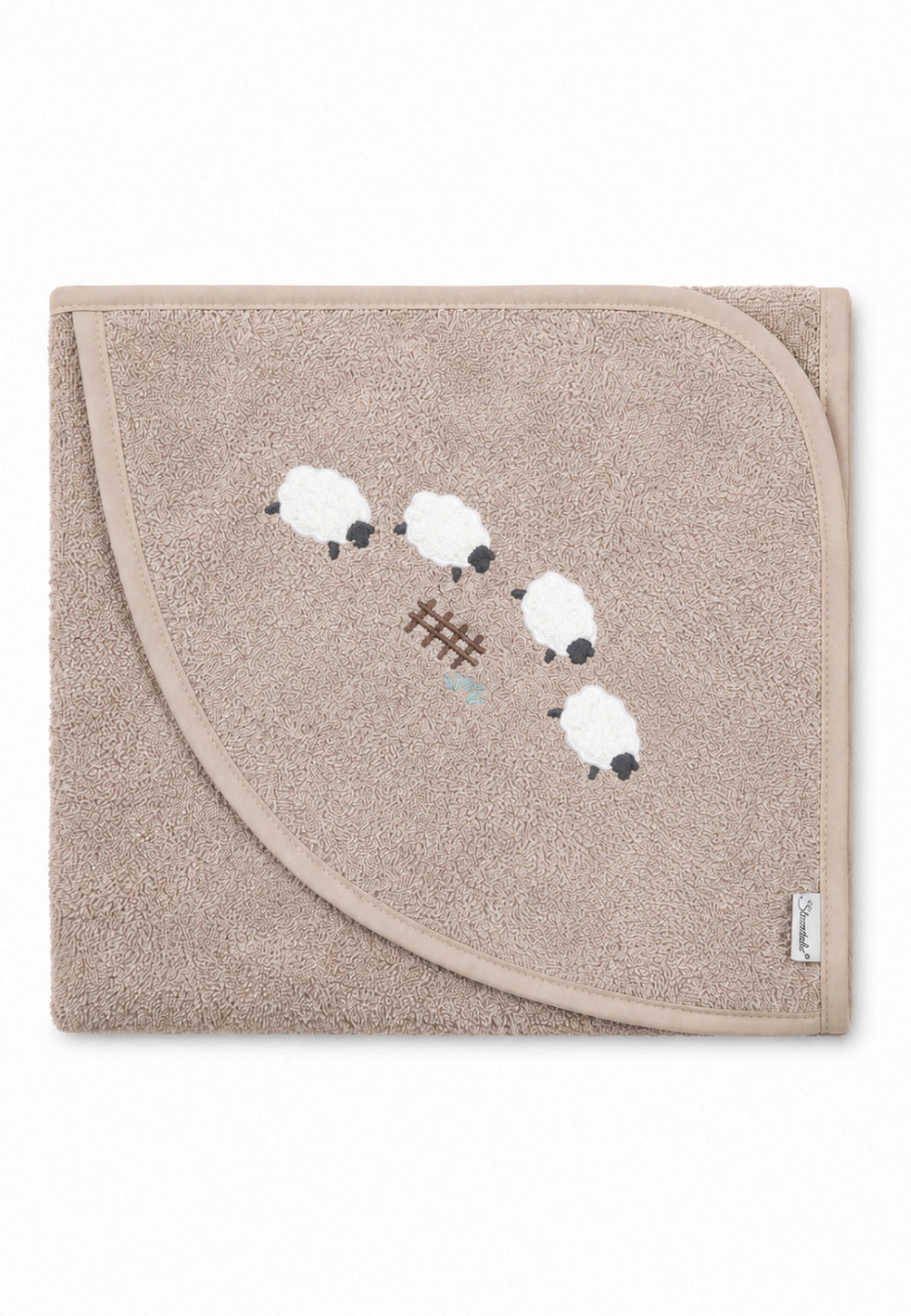 Sterntaler® Badetücher Kapuzenbadetuch 80x80 cm SCHAF Flocke, Frottee (1-St)