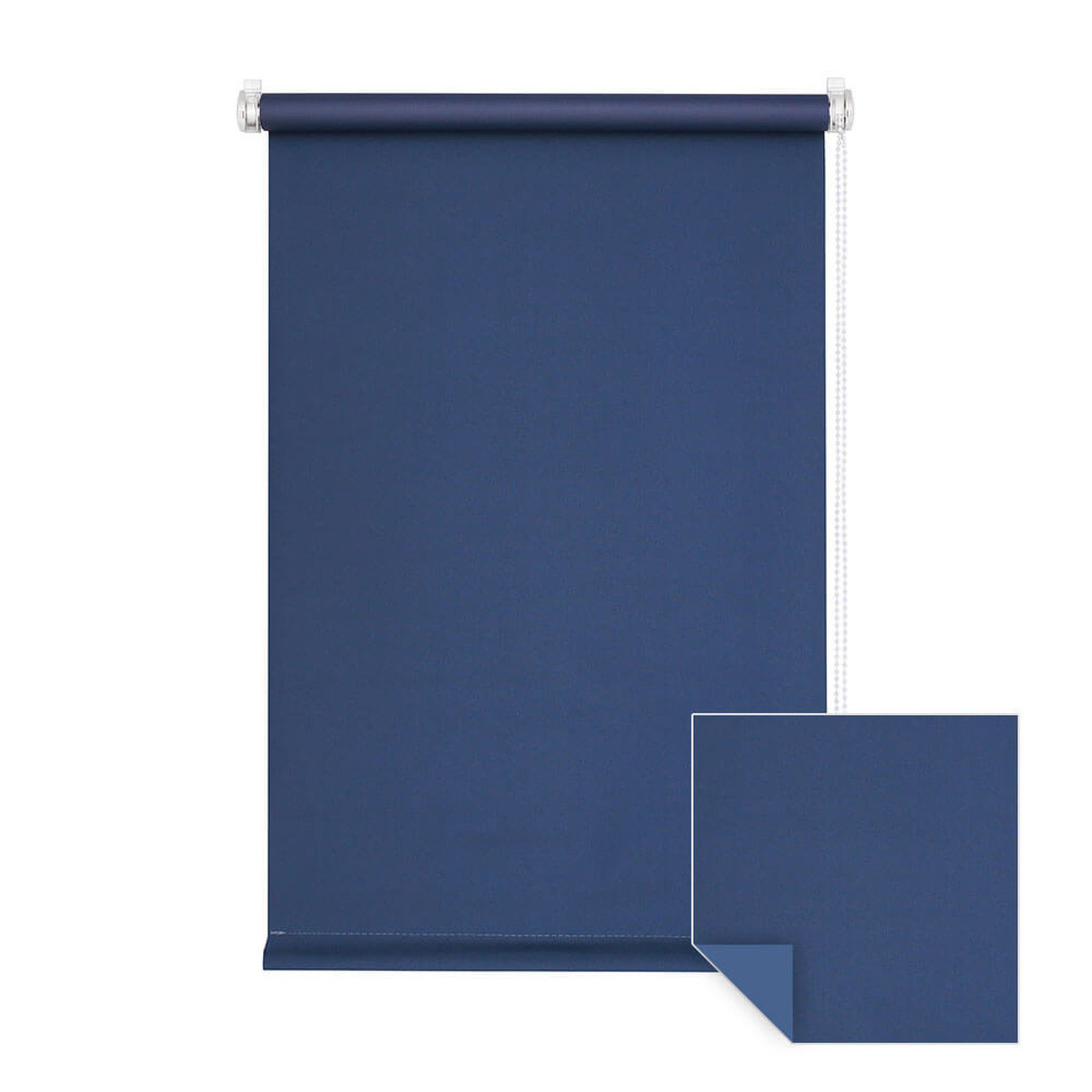 Verdunklungsrollo Klemmfix Verdunkelungsrollo 45x150 cm dunkelblau [Stoffbreite: 42cm], Victoria M., blickdicht, ohne Bohren, freihängend, Klemmfix, mit Kindersicherung, für Fenster und Türen, Sonnenschutz Sichtschutz