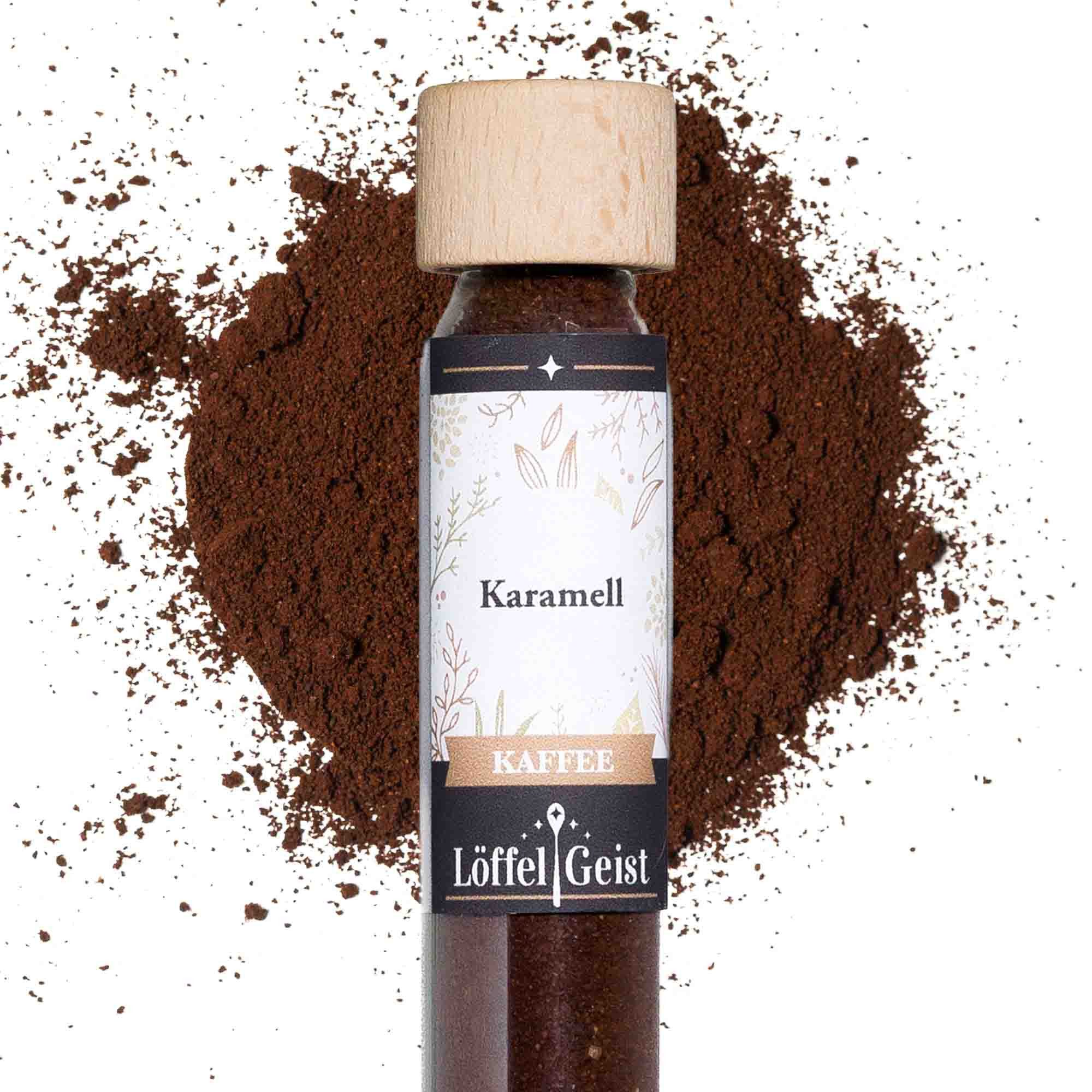 Löffelgeist Kaffee Aromakaffee Karamell (23g im praktischen Dosierglas)