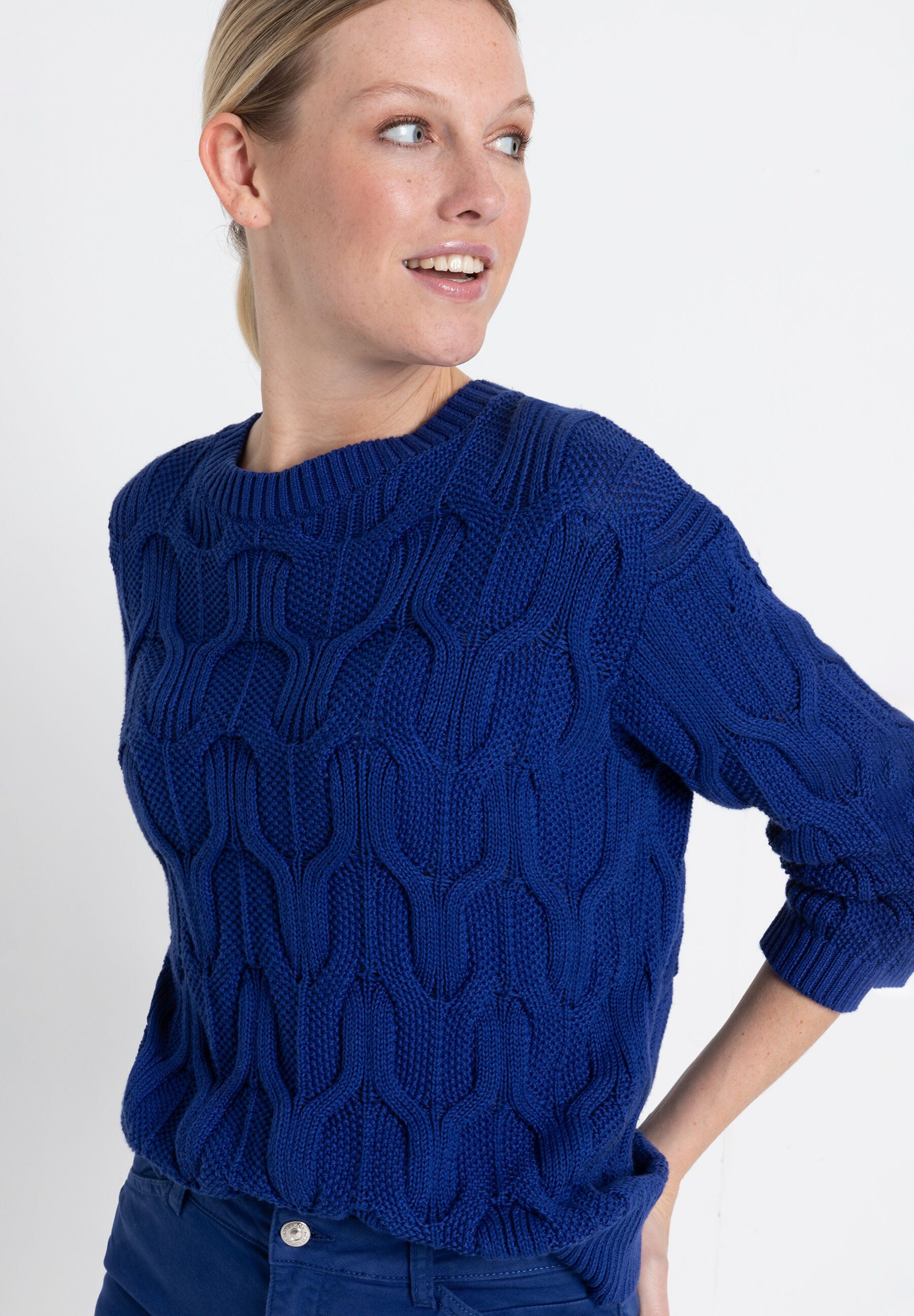 Strickpullover Zopfpullover