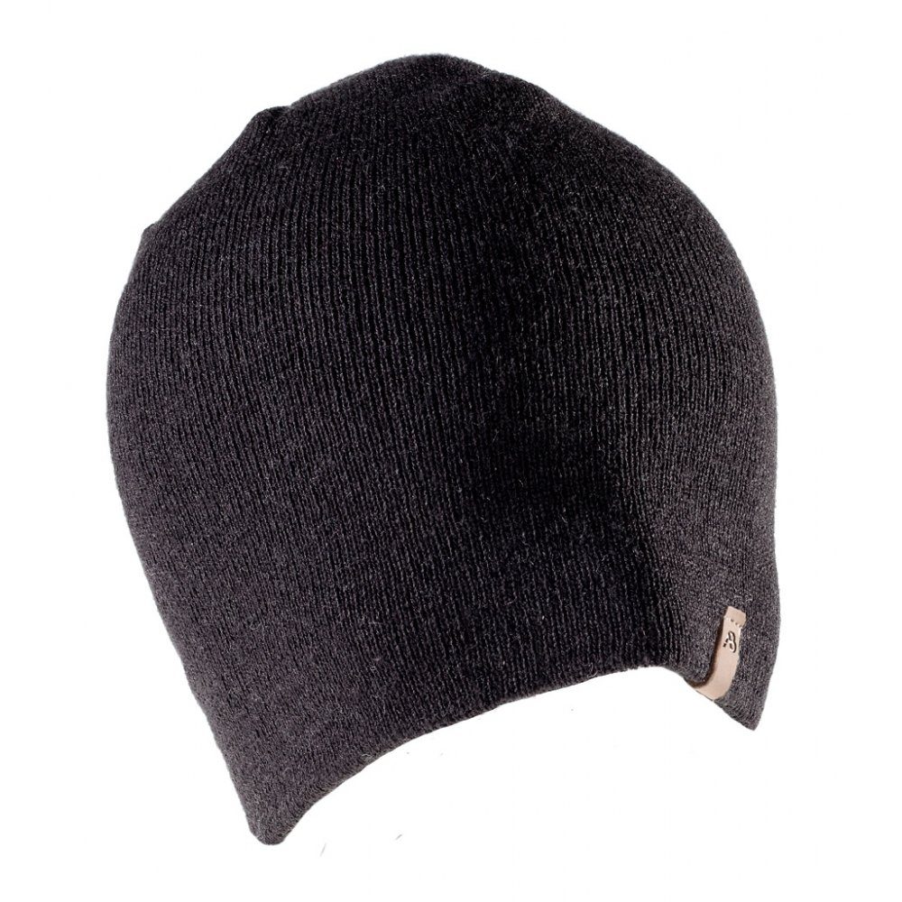 A. Blöchl Beanie Beanie, Classic schwarz neu Zweilagiger flacher Strick